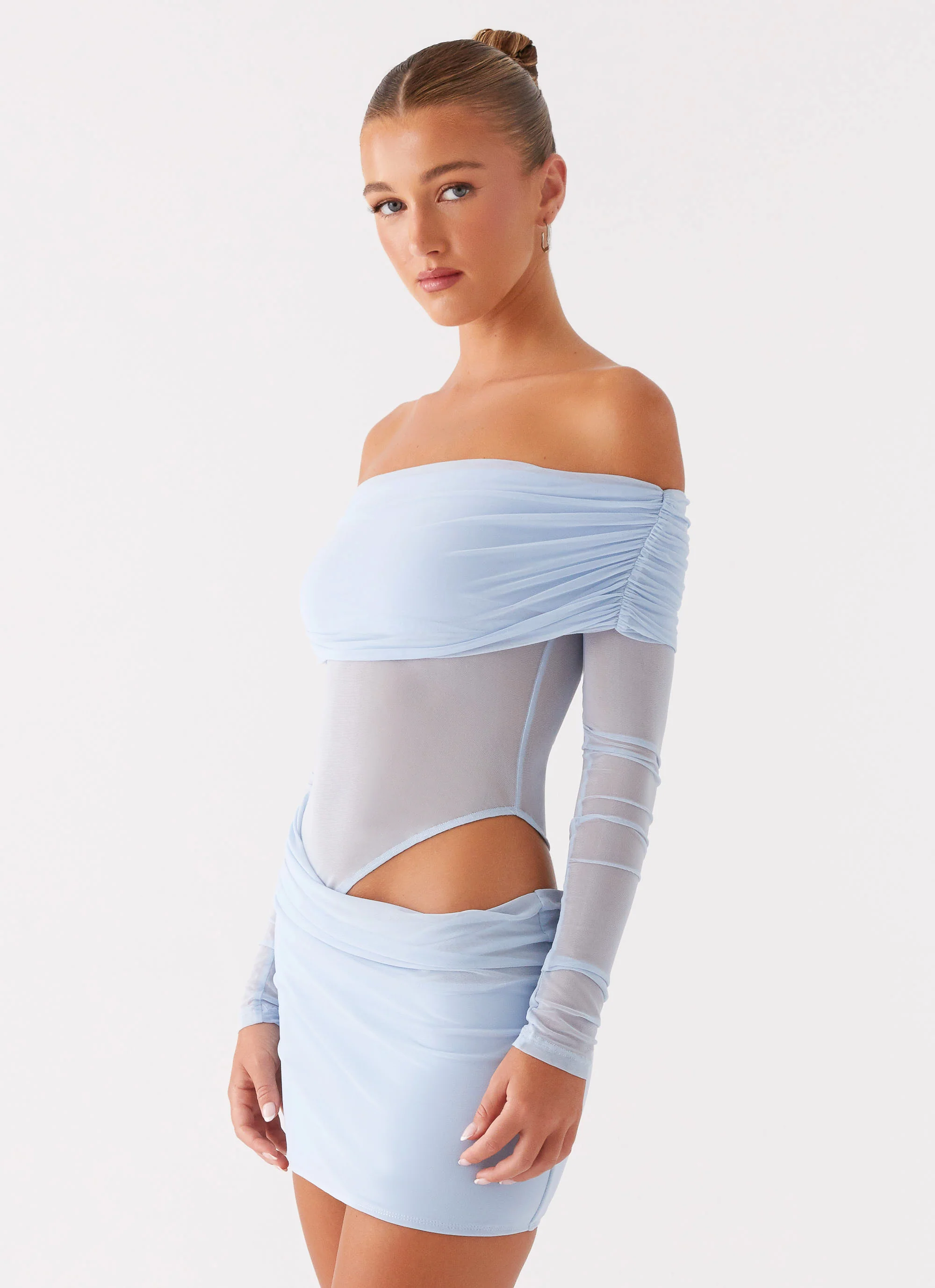 No Doubt Mini Dress - Blue - Image 3