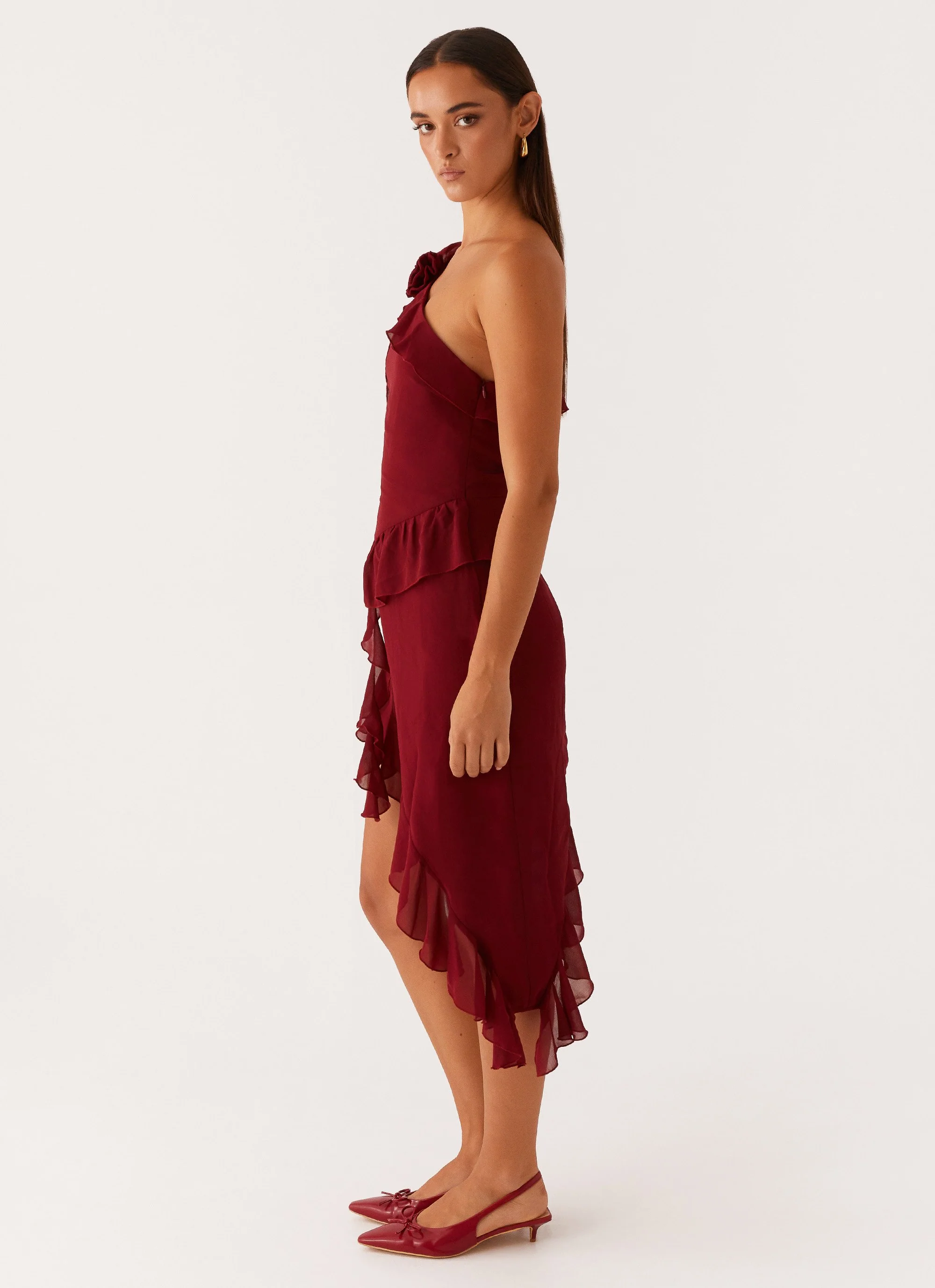 No Secret Mini Dress - Deep Red - Image 2
