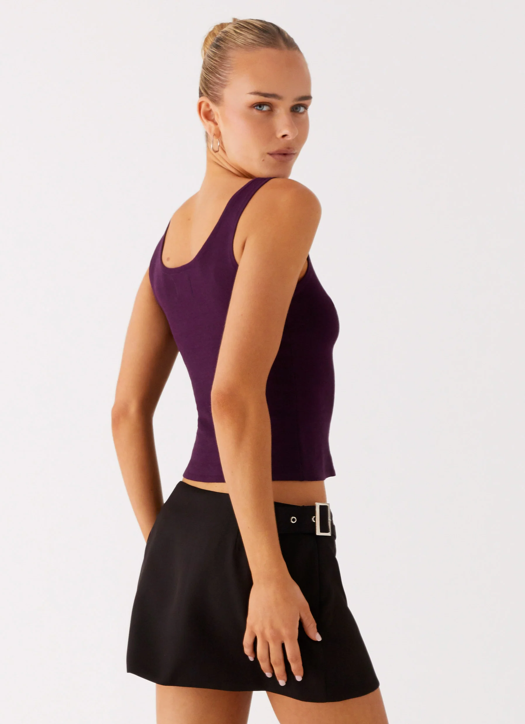 No Signal Knit Top - Plum - Image 6