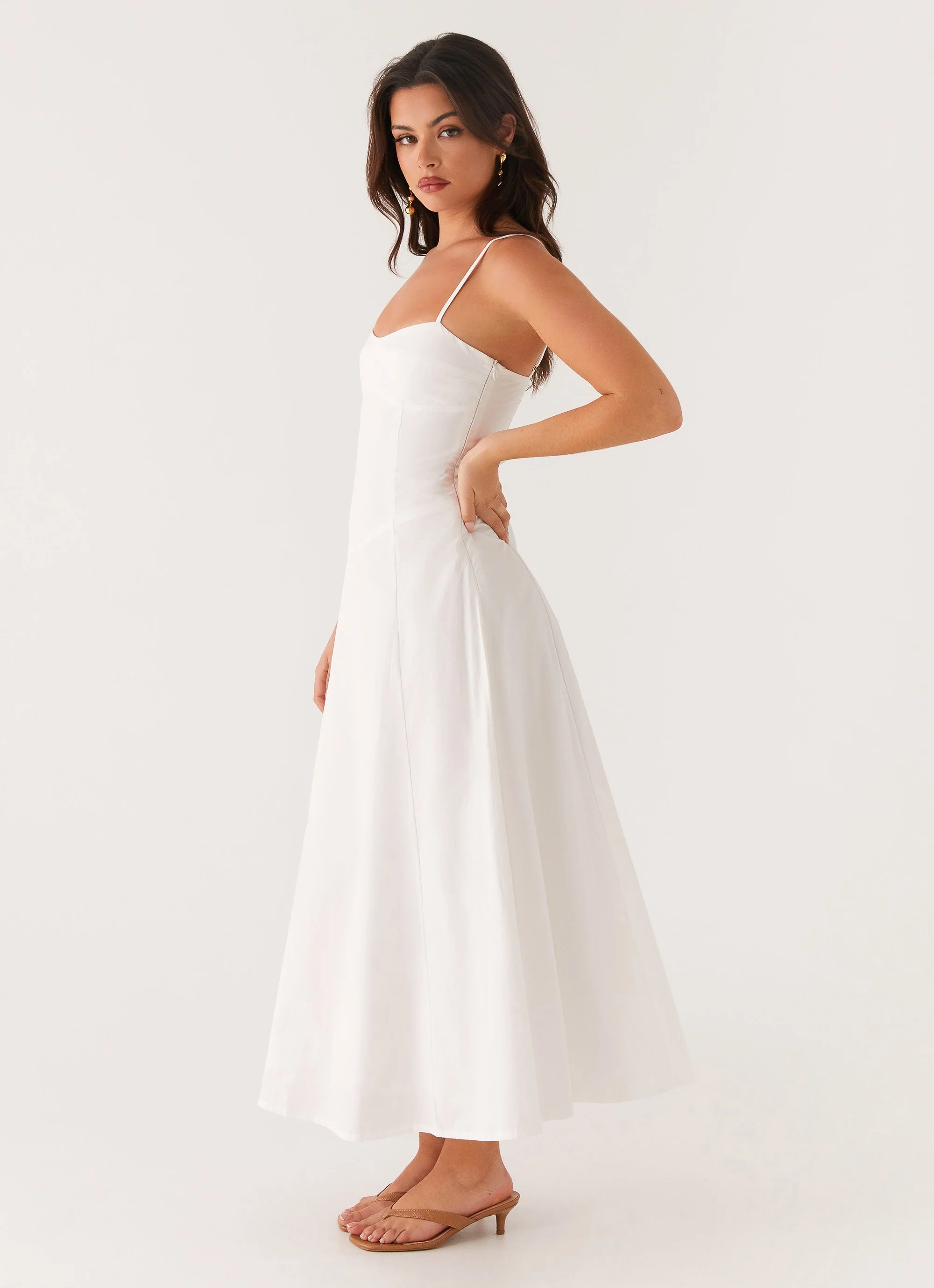 Noosa Midi Dress - White - Image 3