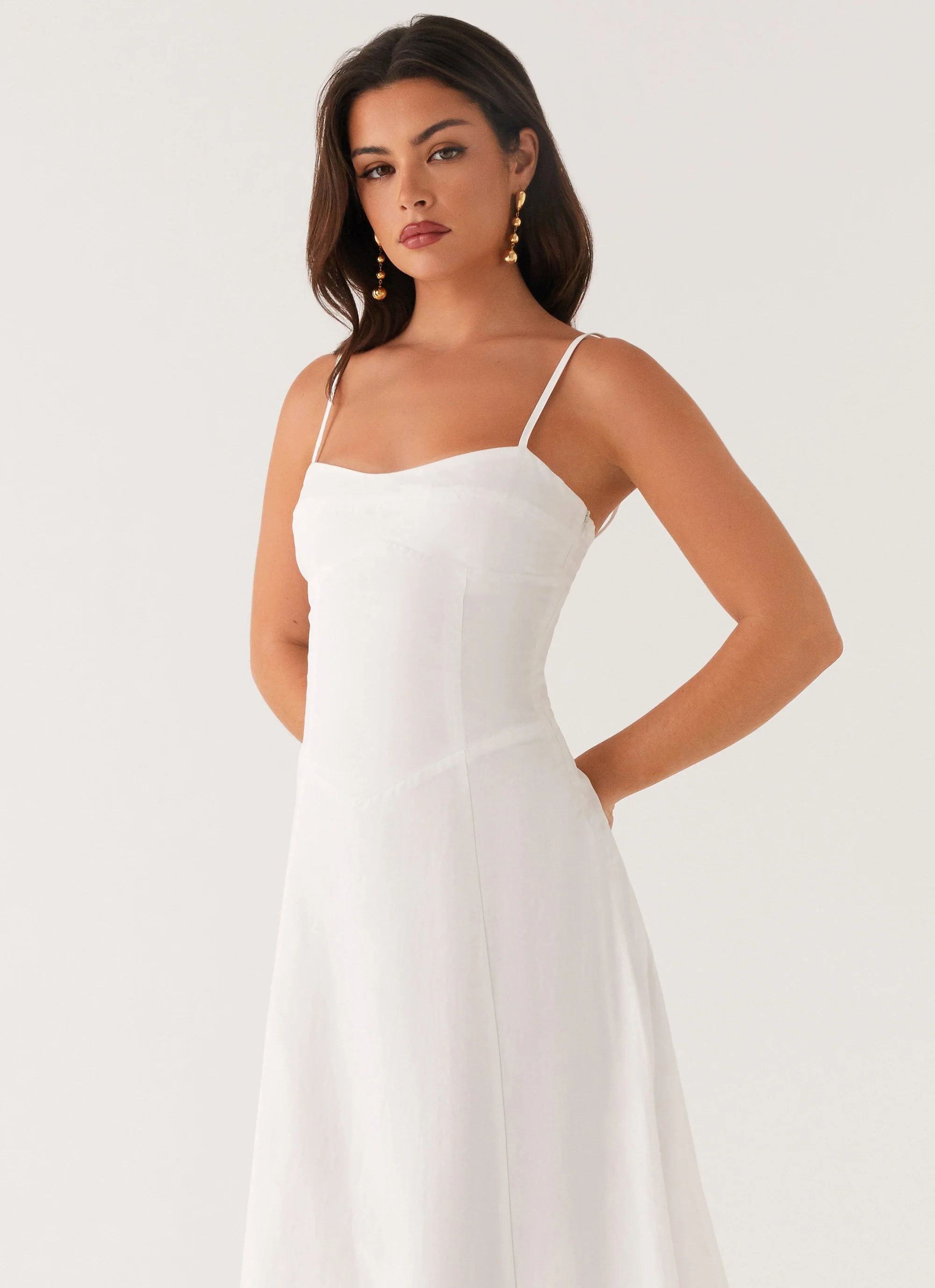 Noosa Midi Dress - White - Image 6