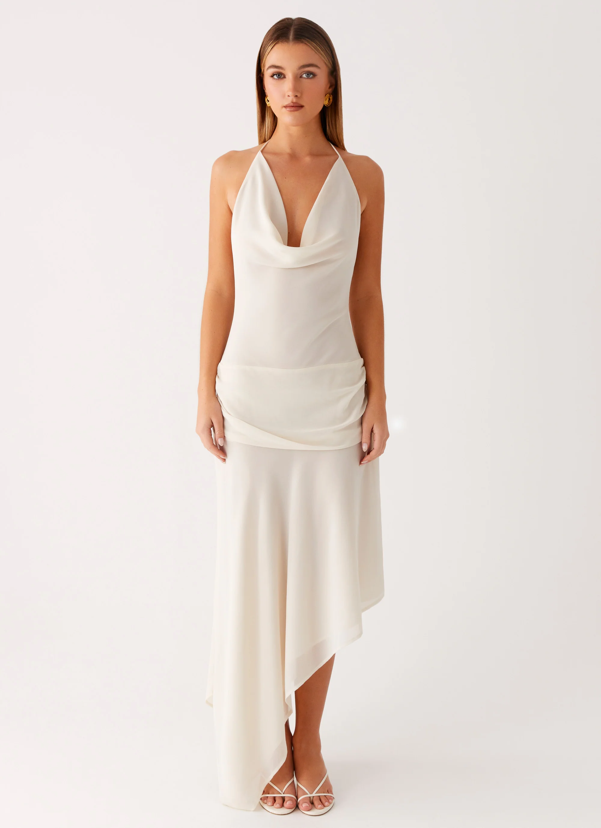 Nyra Midi Dress - Cream - Image 4