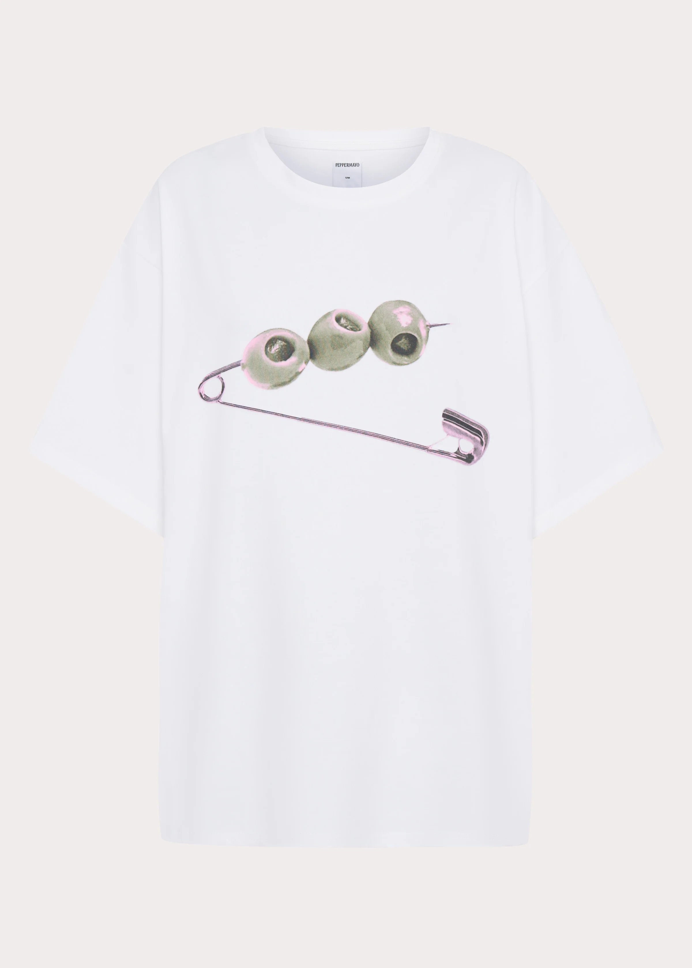Olive Oversized Tee - White - Image 9