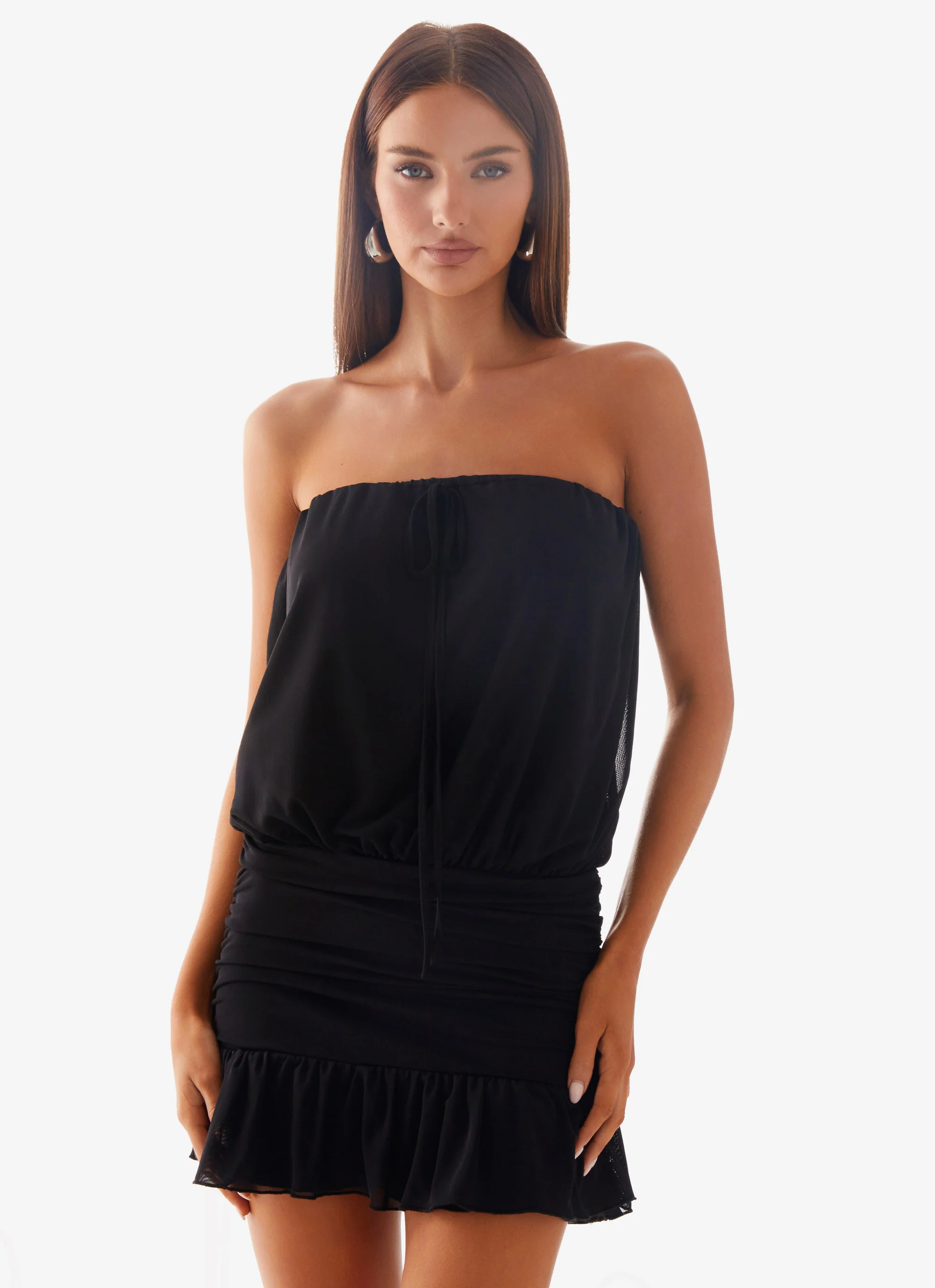 Only A Dream Strapless Mini Dress - Black - Image 6