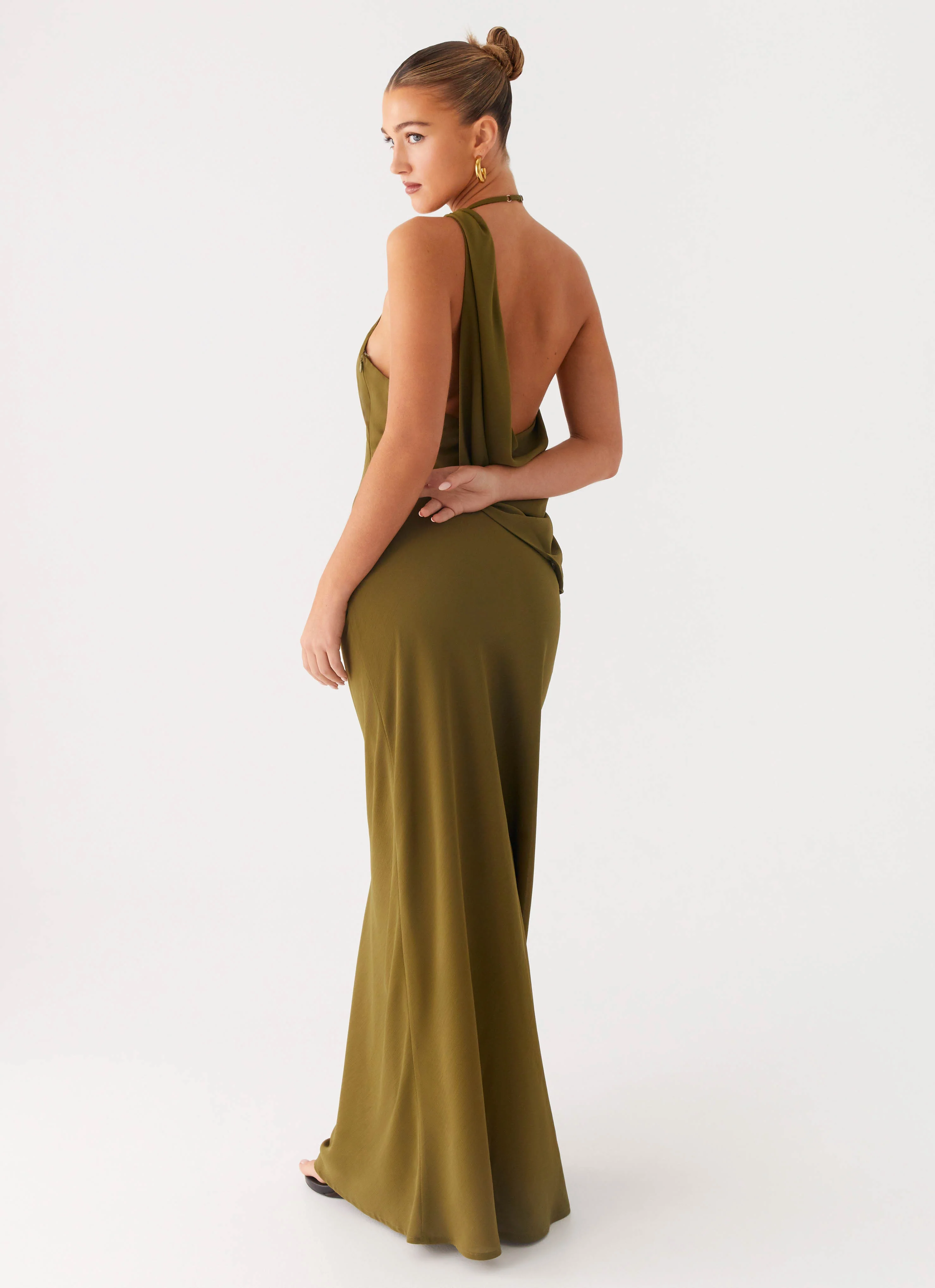 Opal Glow Maxi Dress - Khaki - Image 4