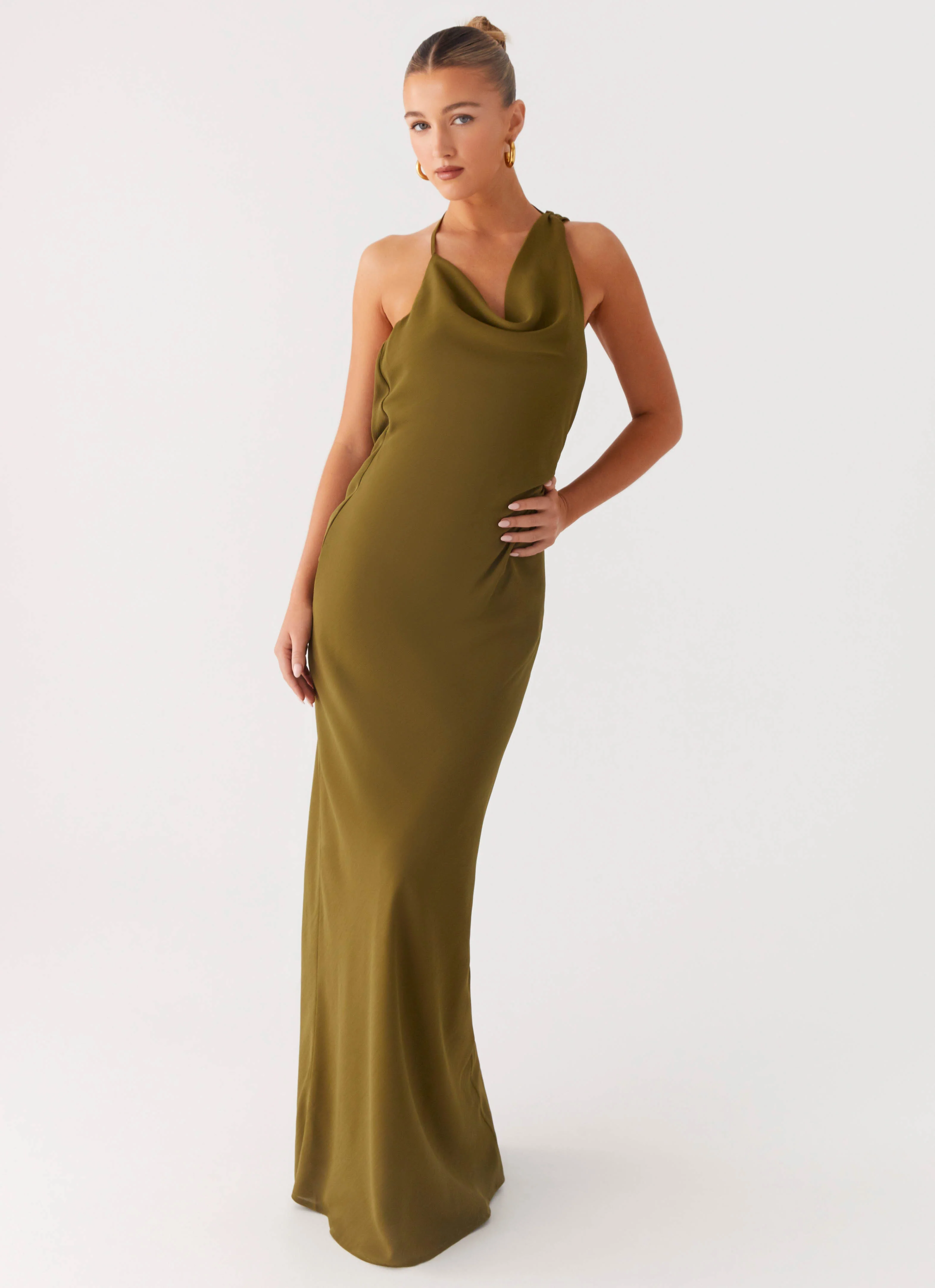 Opal Glow Maxi Dress - Khaki - Image 5