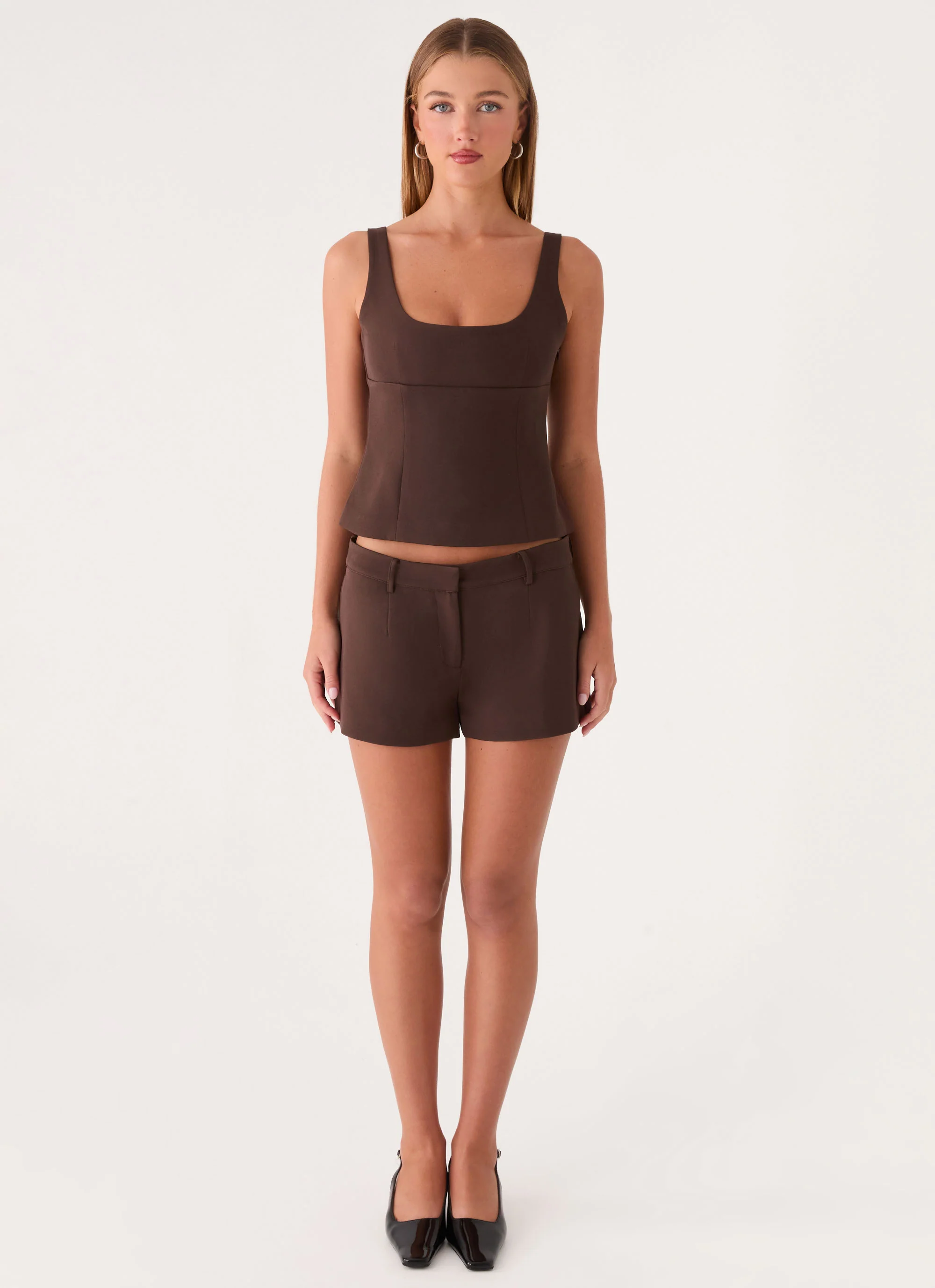 Oslo Mini Shorts - Chocolate - Image 5