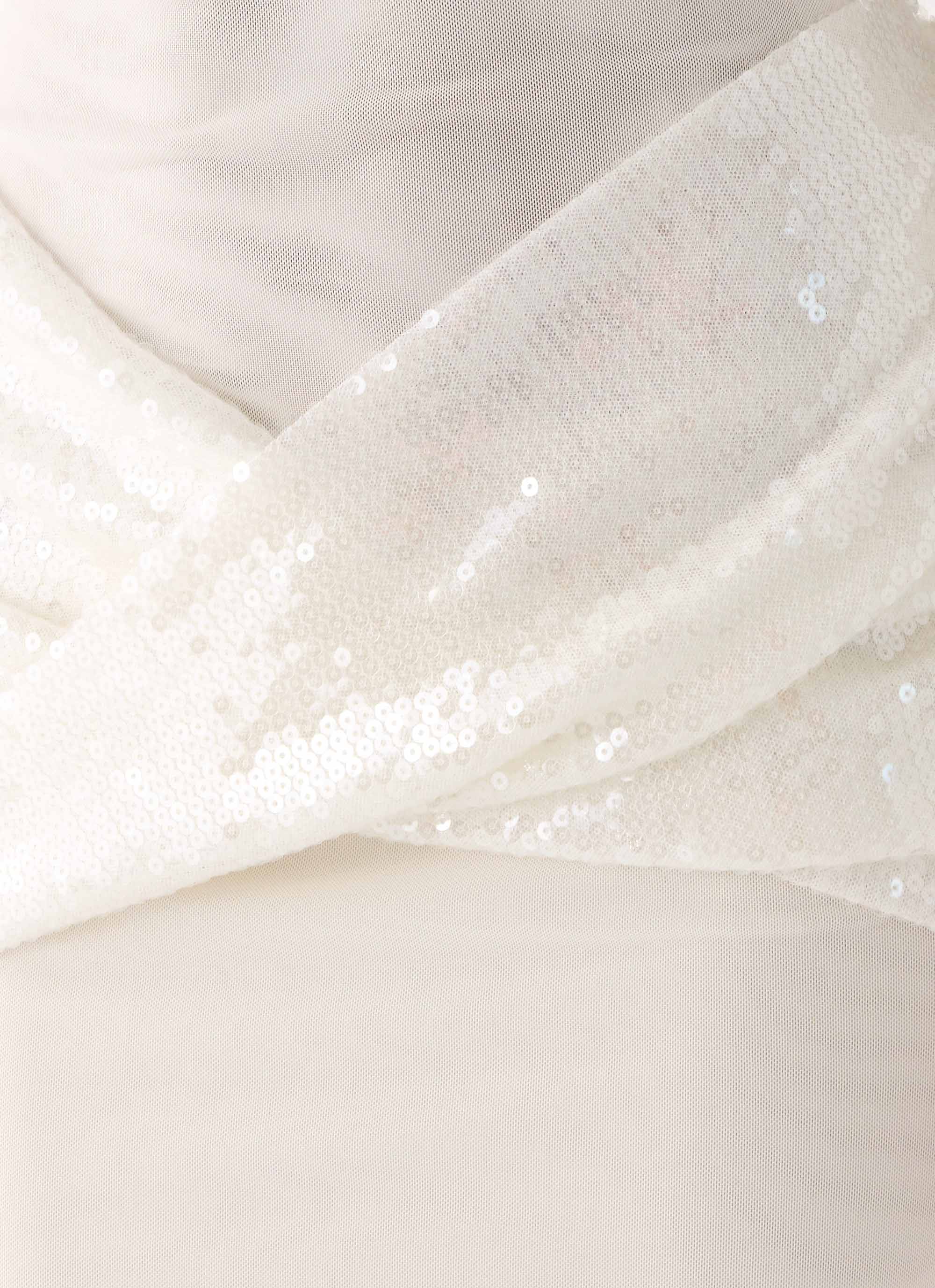 Over To You Sequin Maxi Dress - White - Image 8