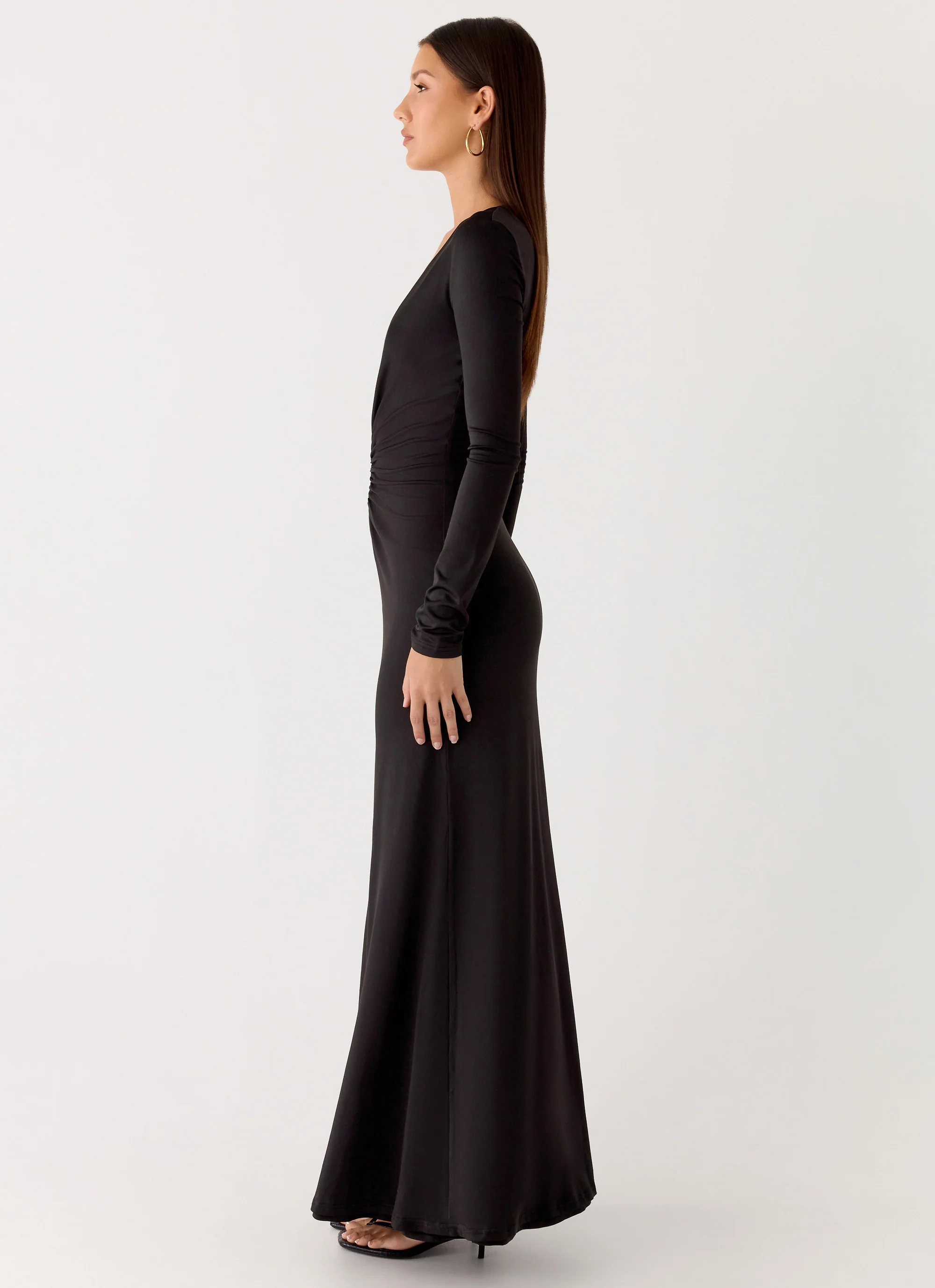 Palm Haze Maxi Dress - Black - Image 2