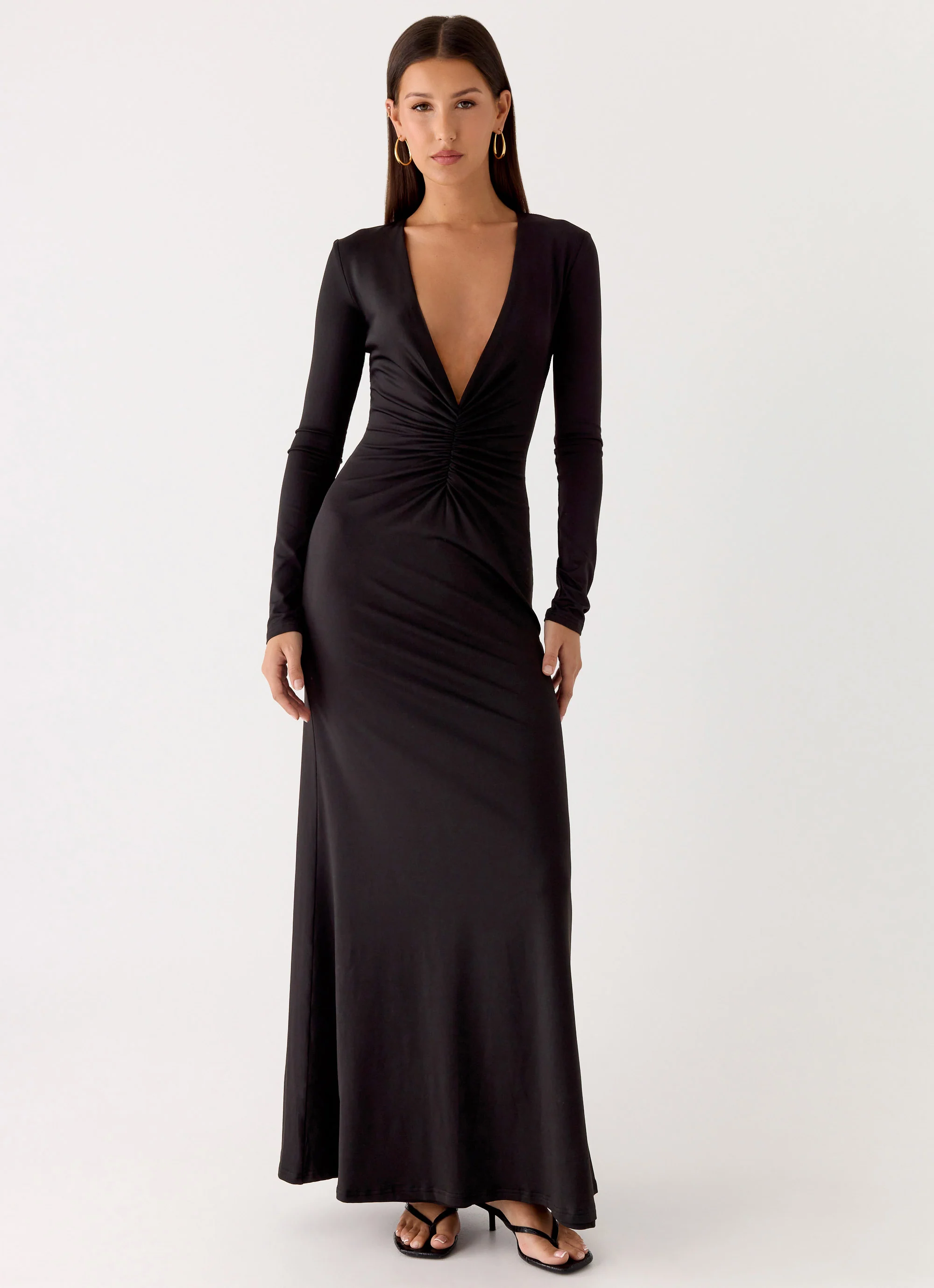 Palm Haze Maxi Dress - Black - Image 4