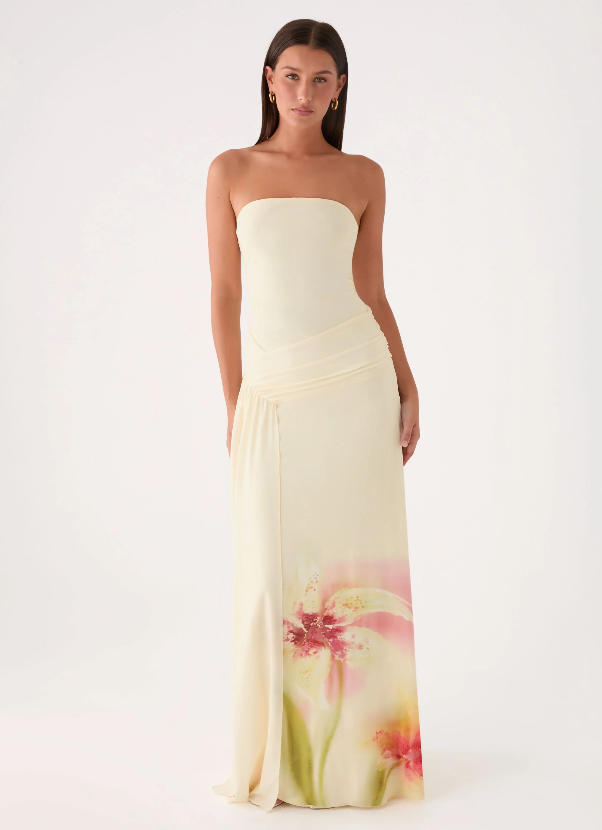 Palomar Strapless Maxi Dress - Soft Lily - Image 4