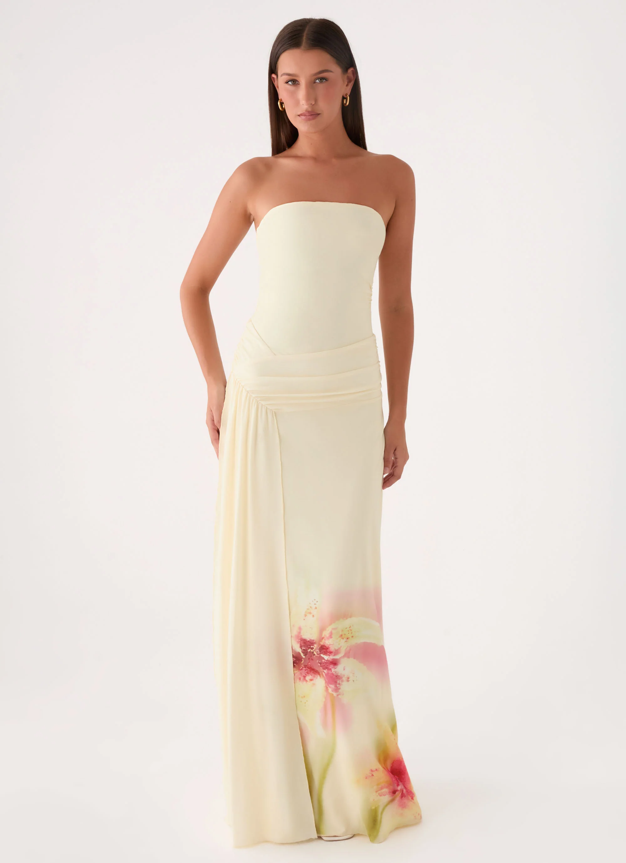 Palomar Strapless Maxi Dress - Soft Lily - Image 5
