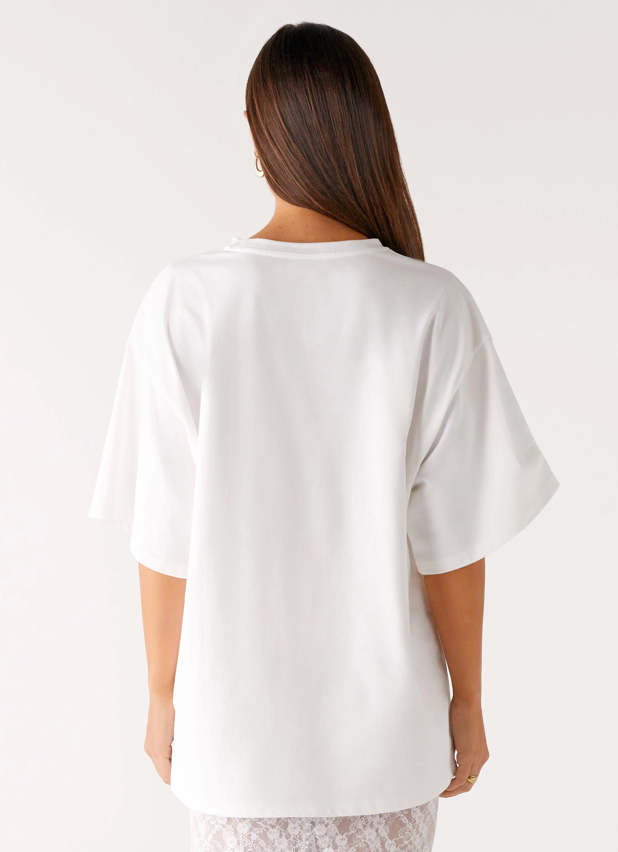 Pearl Oversized Tee - White - Image 5