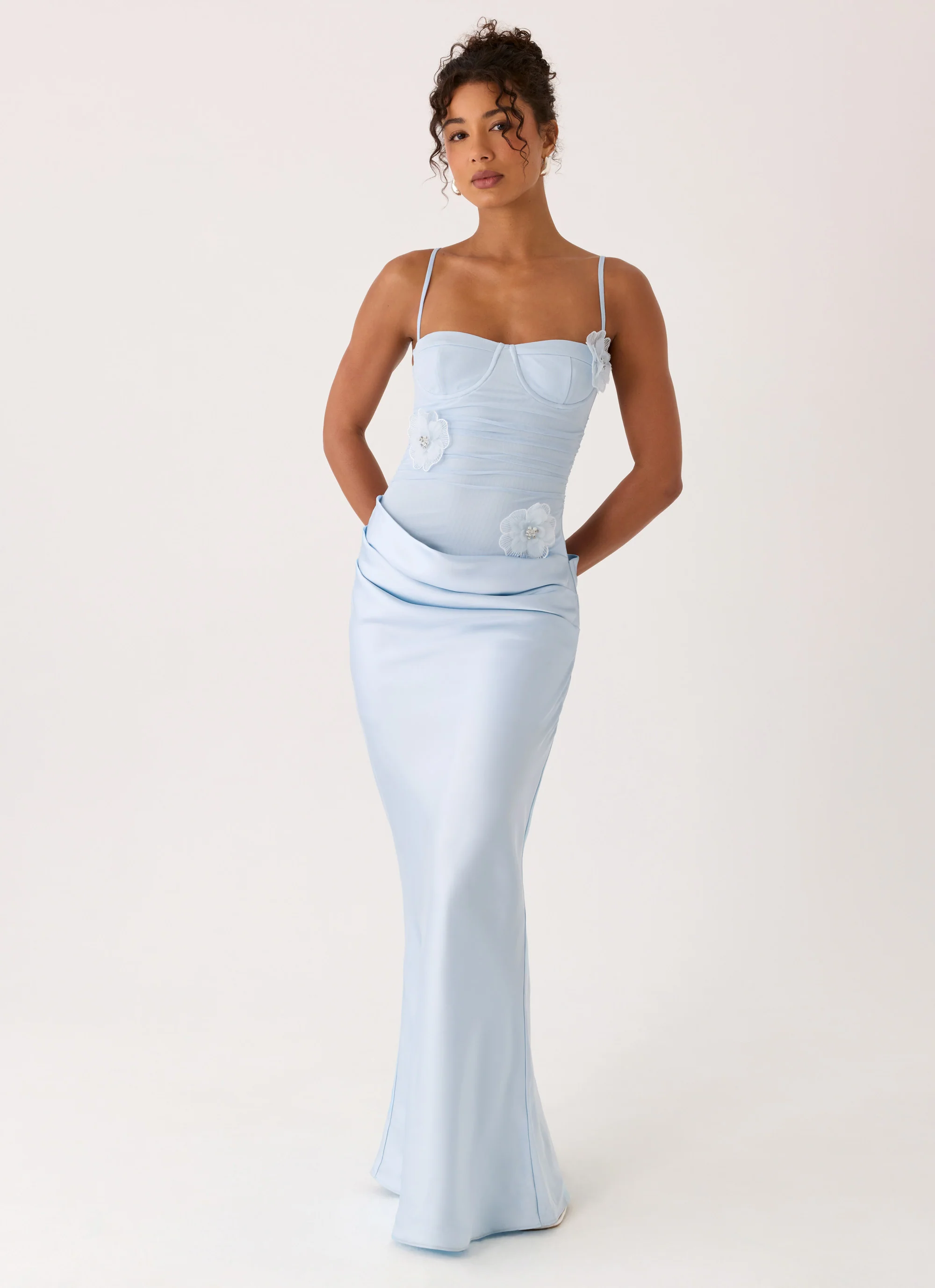 Peasella Maxi Dress - Blue - Image 7