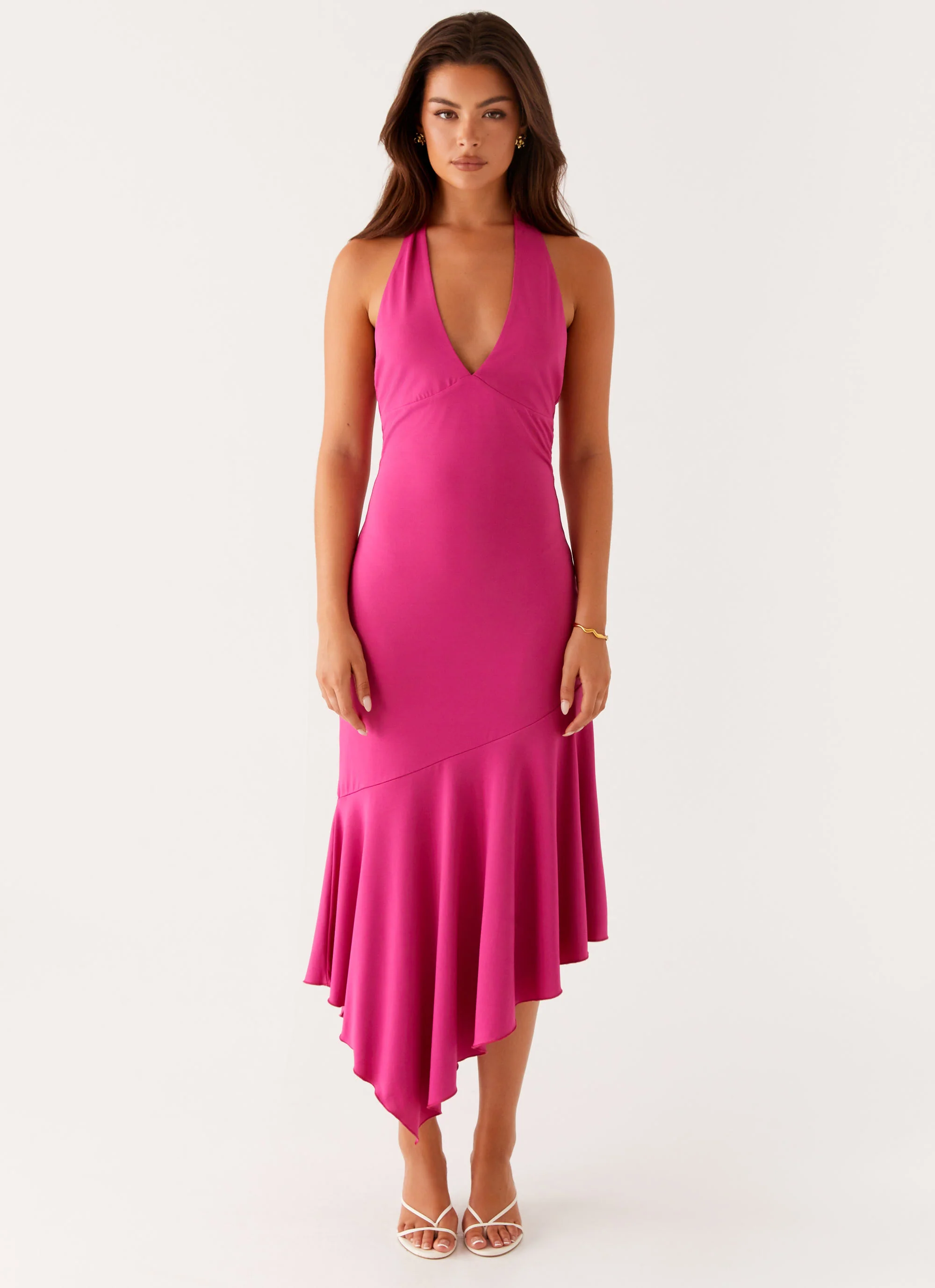 Perdita Midi Dress - Fuchsia - Image 2
