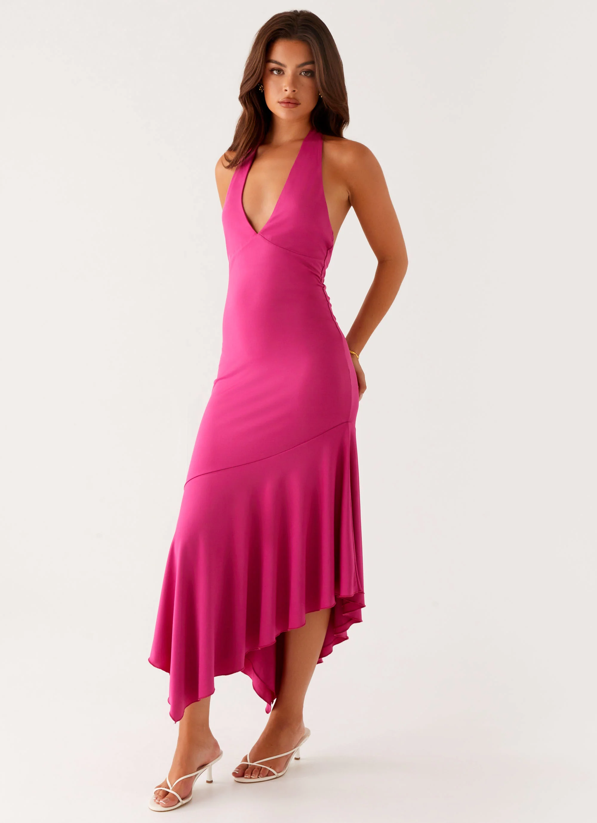 Perdita Midi Dress - Fuchsia - Image 5