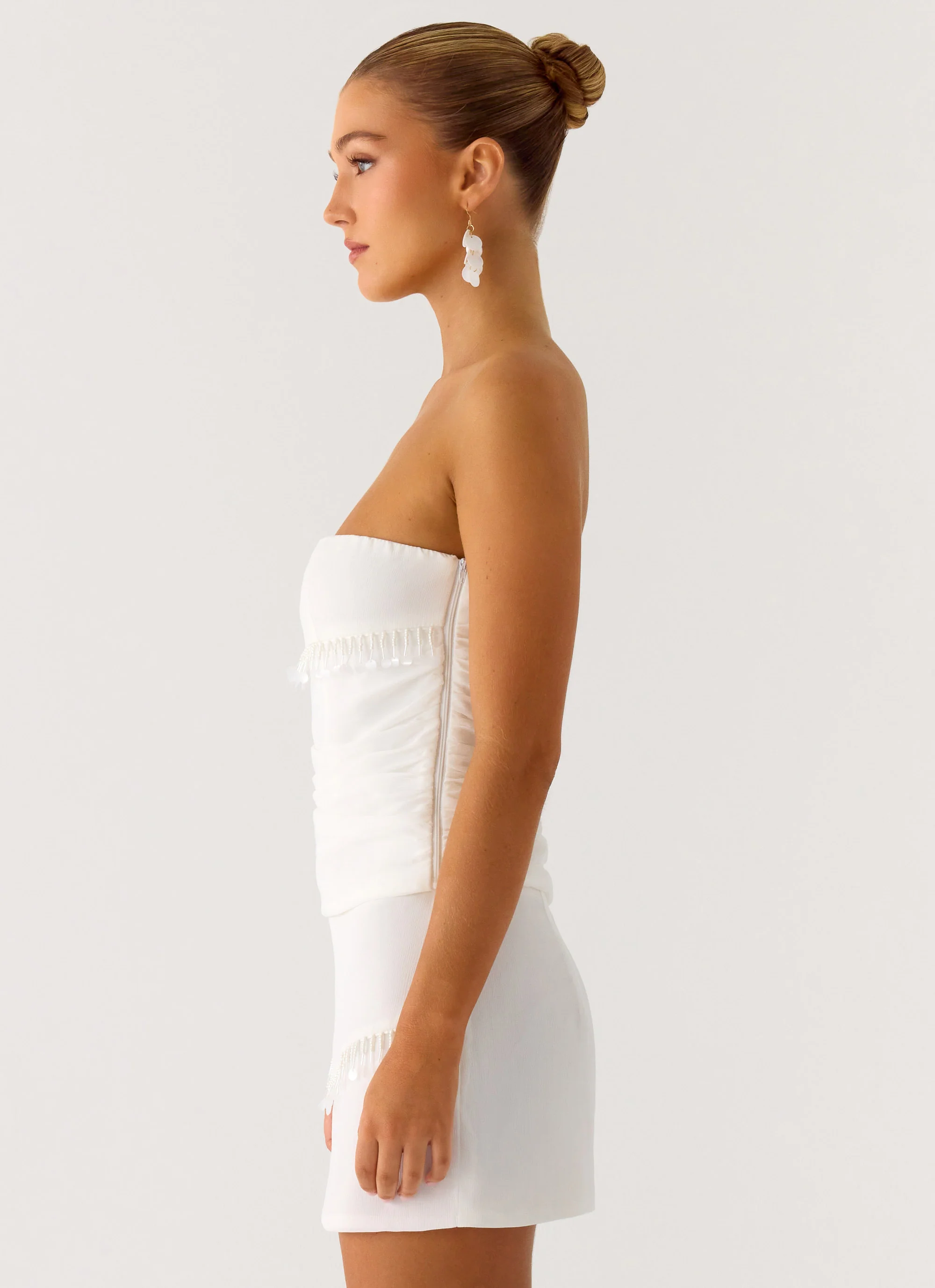 Perfect Celebrity Beaded Top - White - Image 2