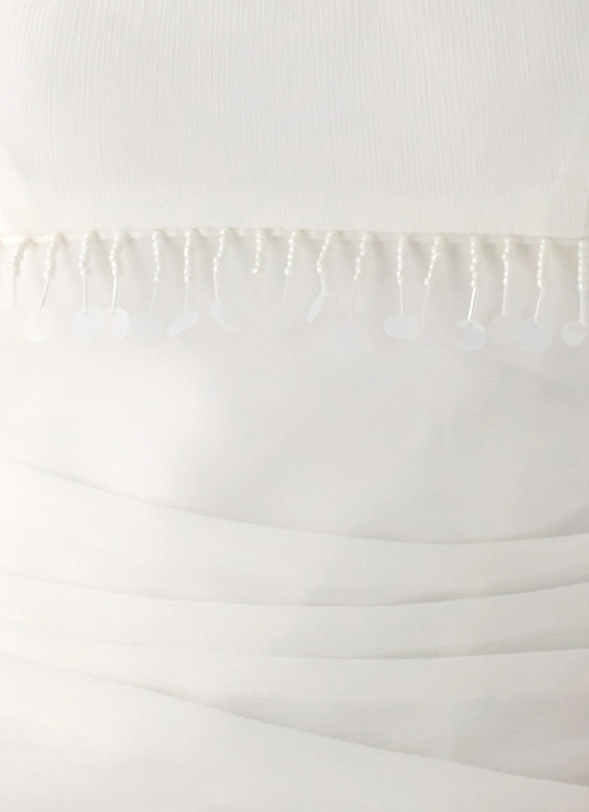 Perfect Celebrity Beaded Top - White - Image 6