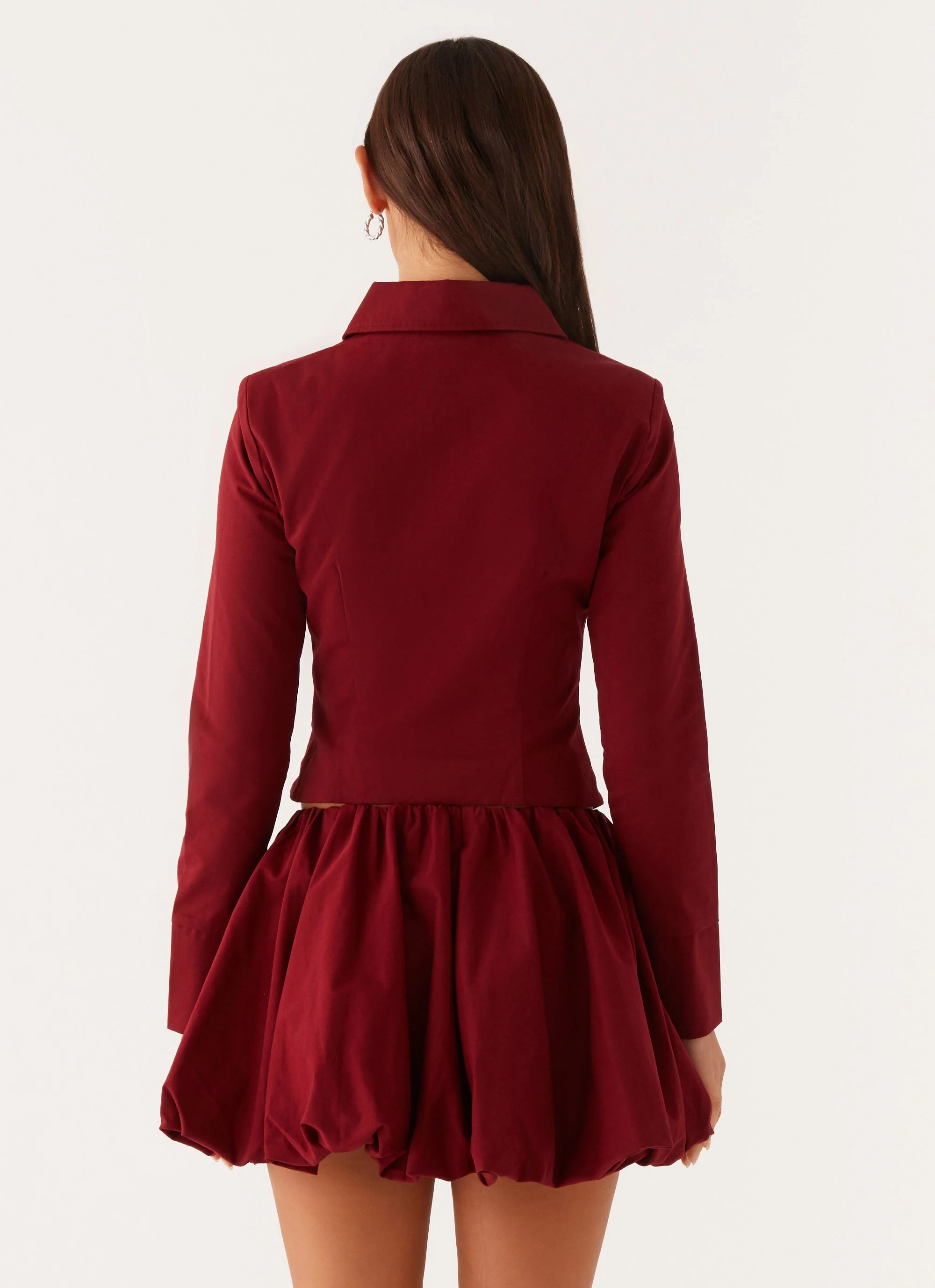 Petra Fitted Zip Top - Mulberry - Image 4