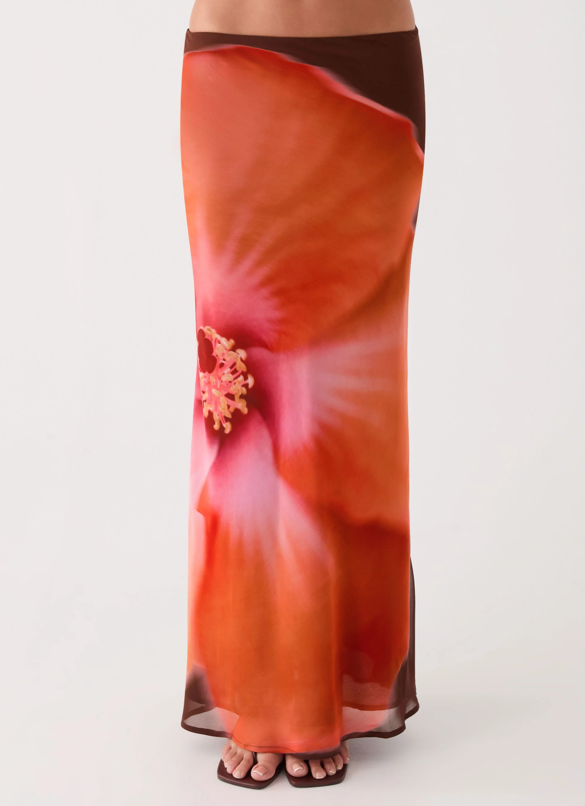 Plot Twist Maxi Skirt - Chocolate Blossom - Image 3