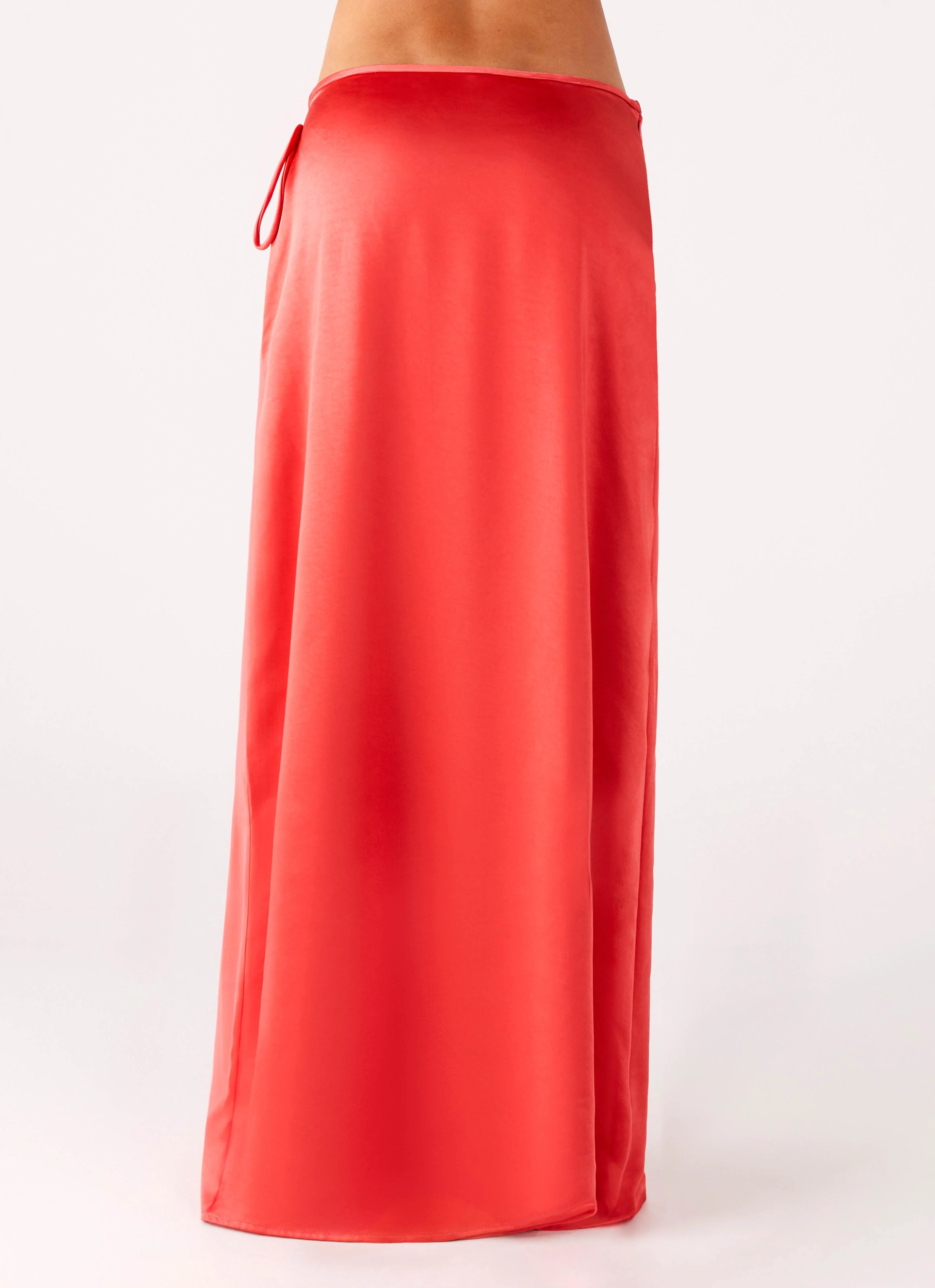 Pollie Wrap Maxi Skirt - Coral - Image 6
