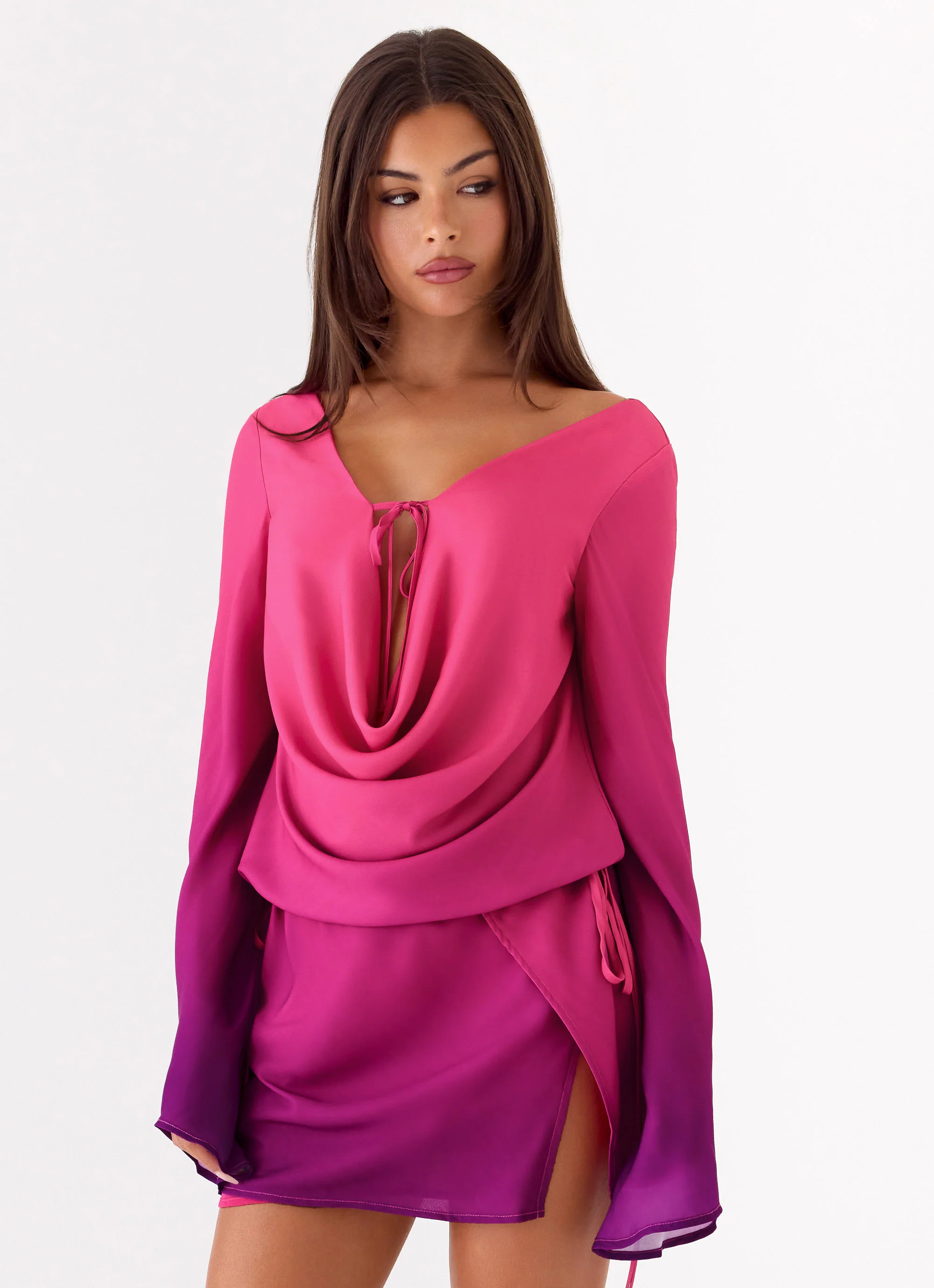 Rafaella Mini Dress - Fuchsia Violet Ombre - Image 4