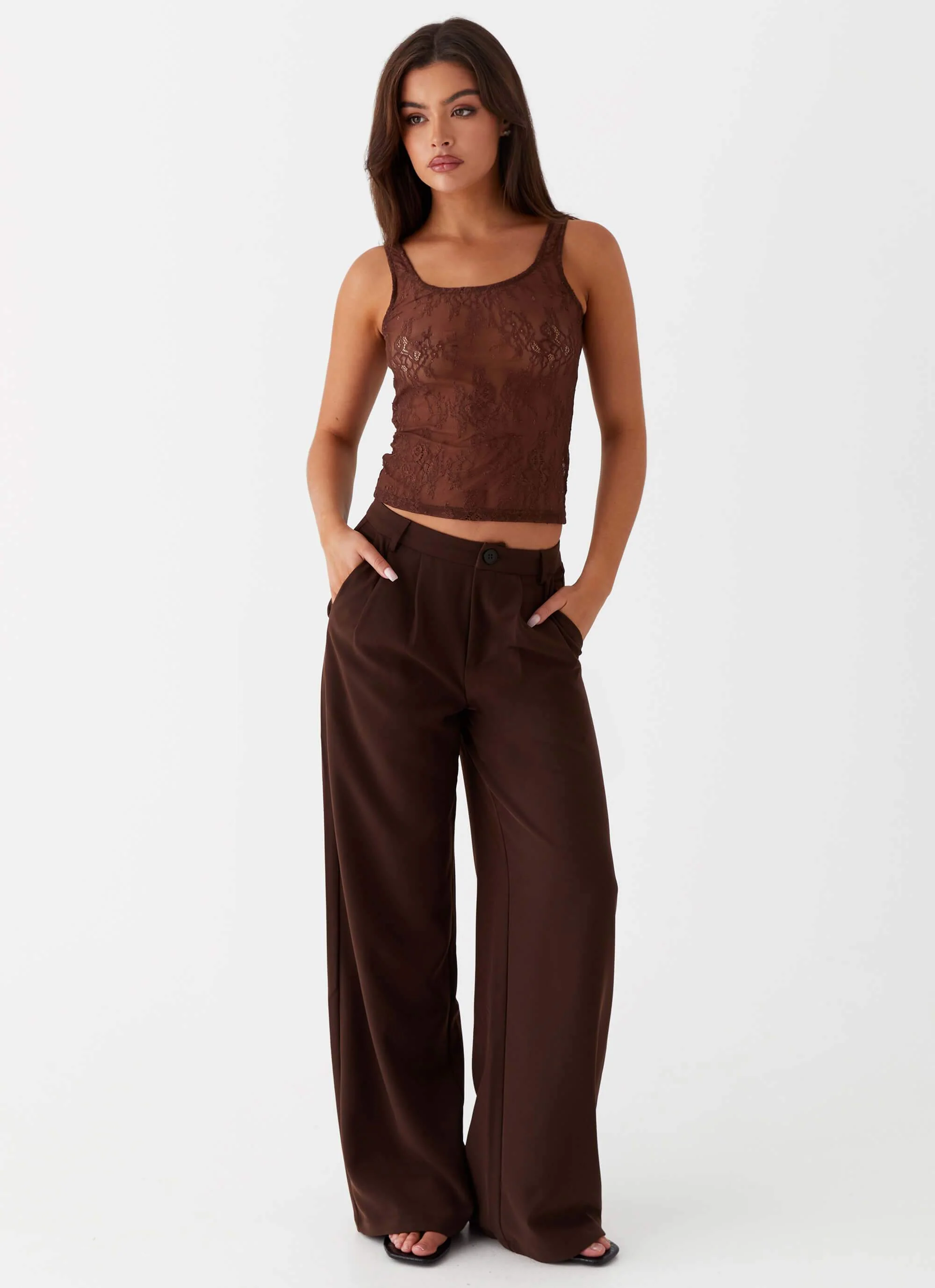 Ravenscroft Suit Pants - Dark Chocolate - Image 6