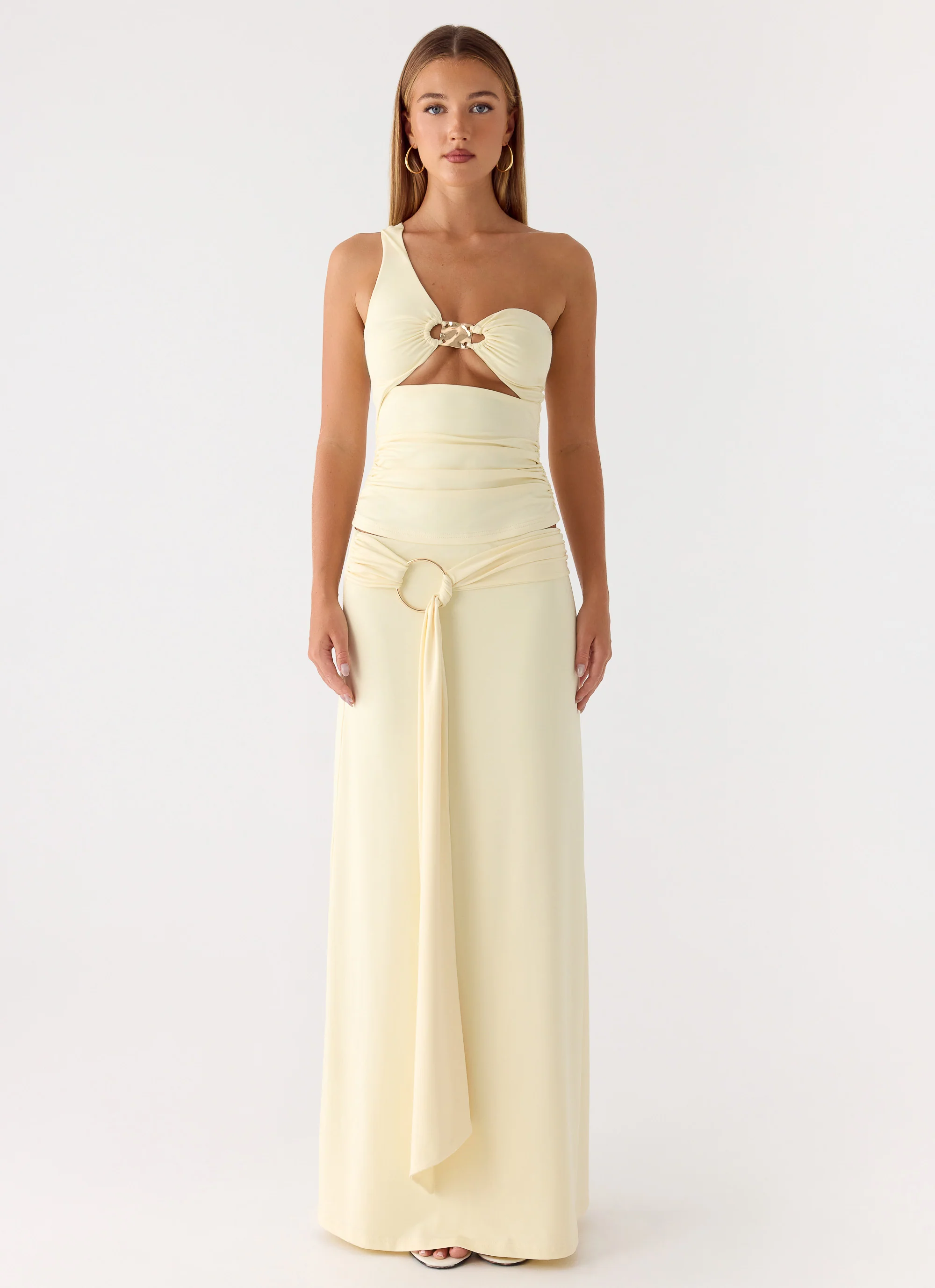 Ravi One Shoulder Top - Yellow - Image 5
