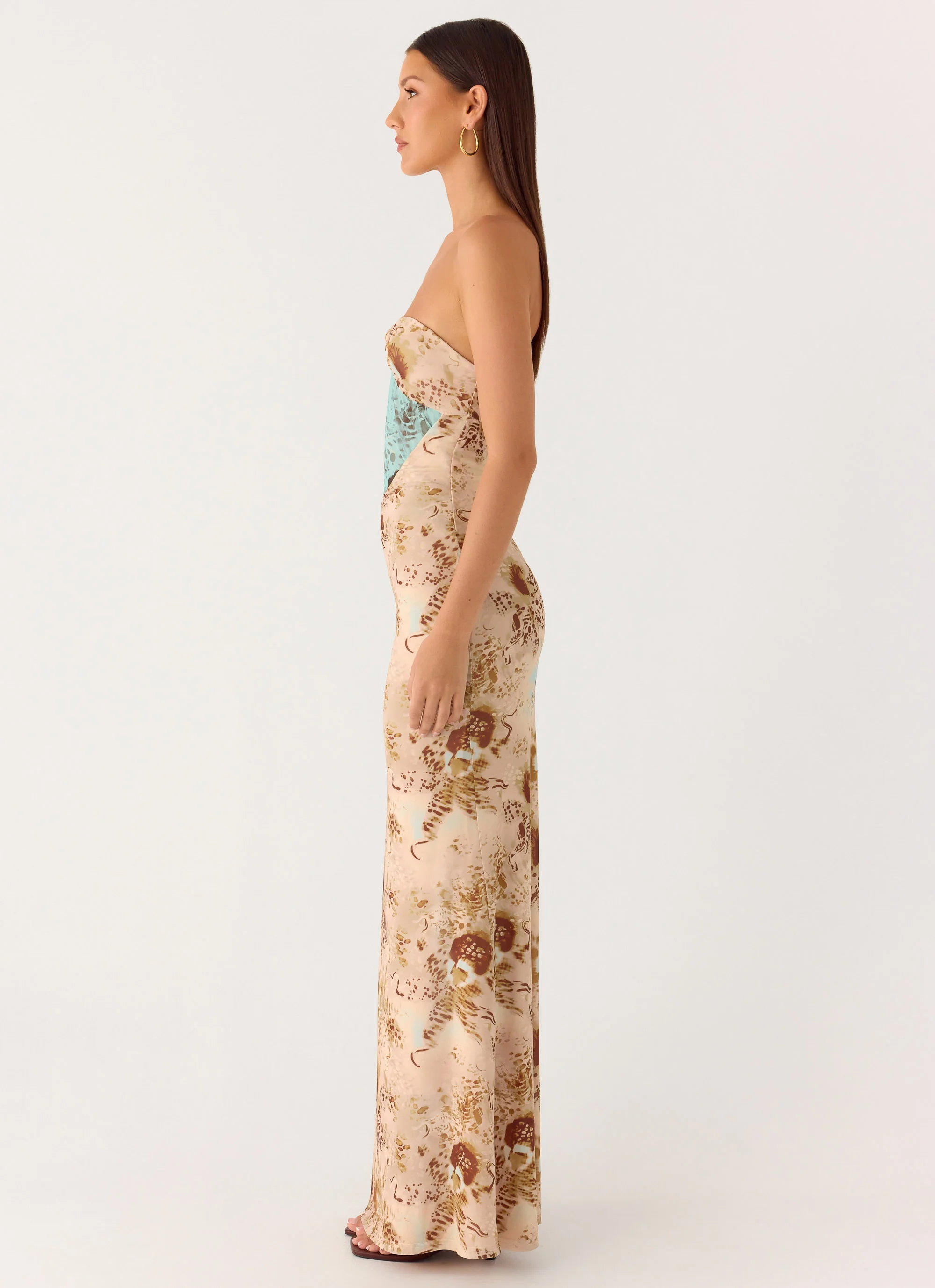 React Strapless Maxi Dress - Desert Blur - Image 2