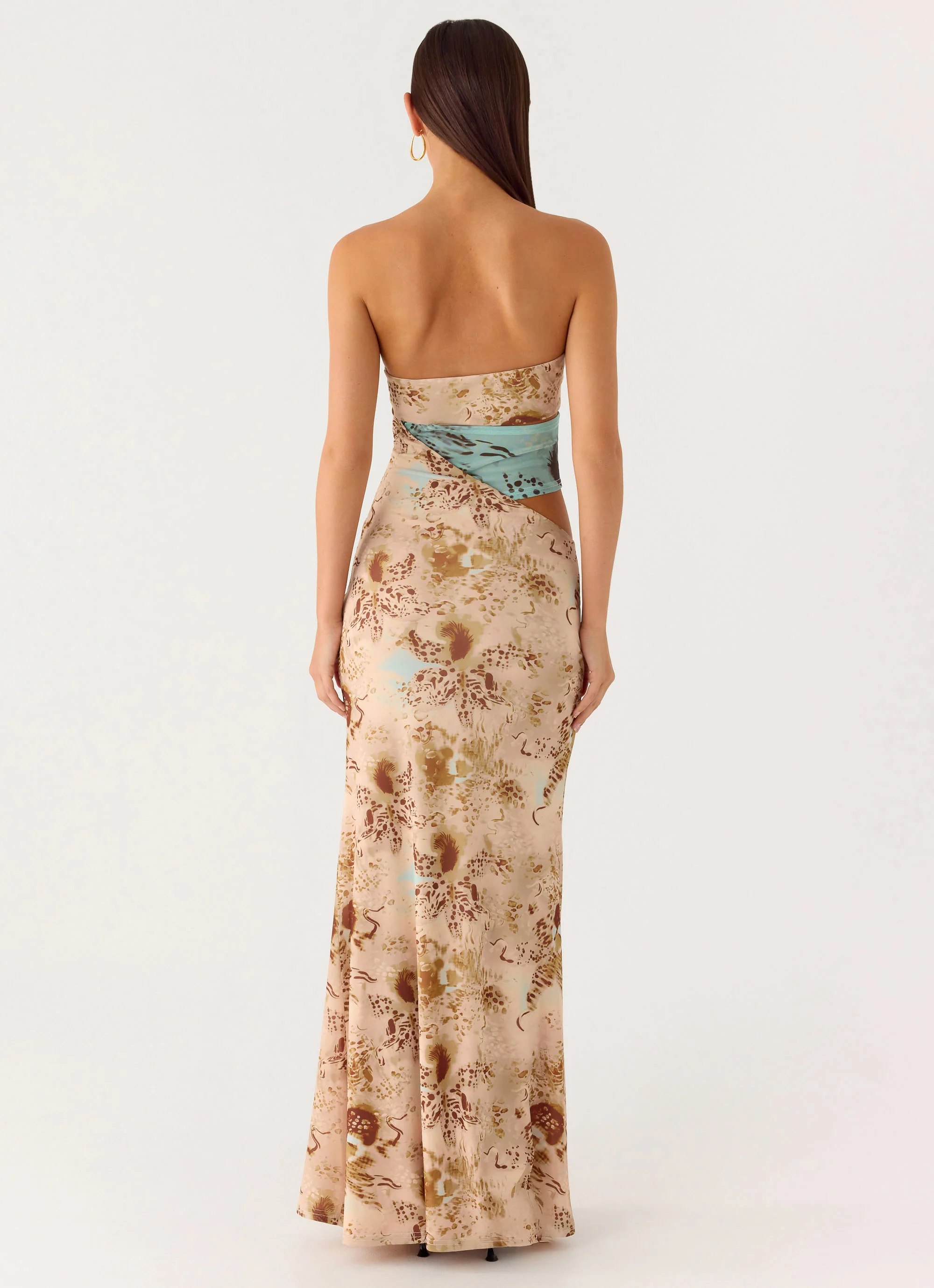 React Strapless Maxi Dress - Desert Blur - Image 3