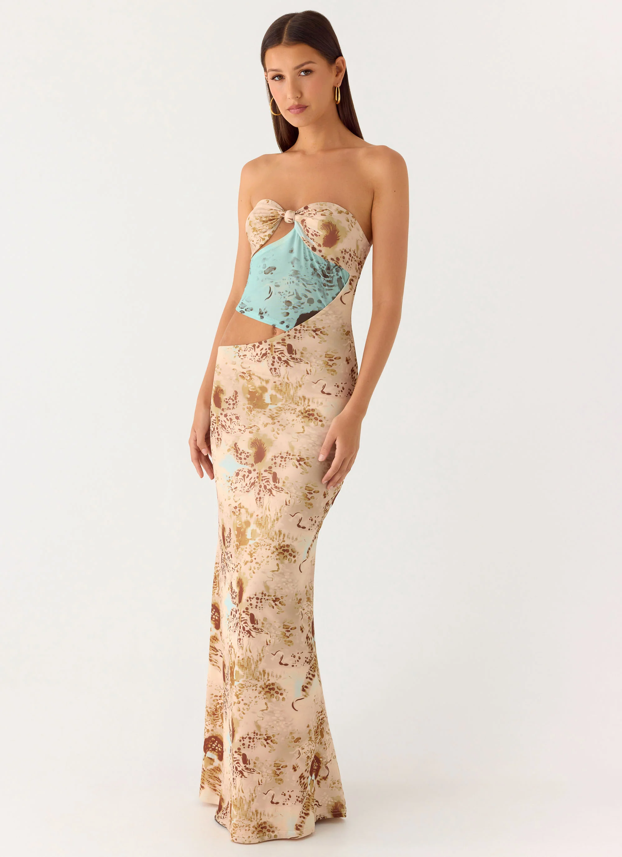 React Strapless Maxi Dress - Desert Blur - Image 4