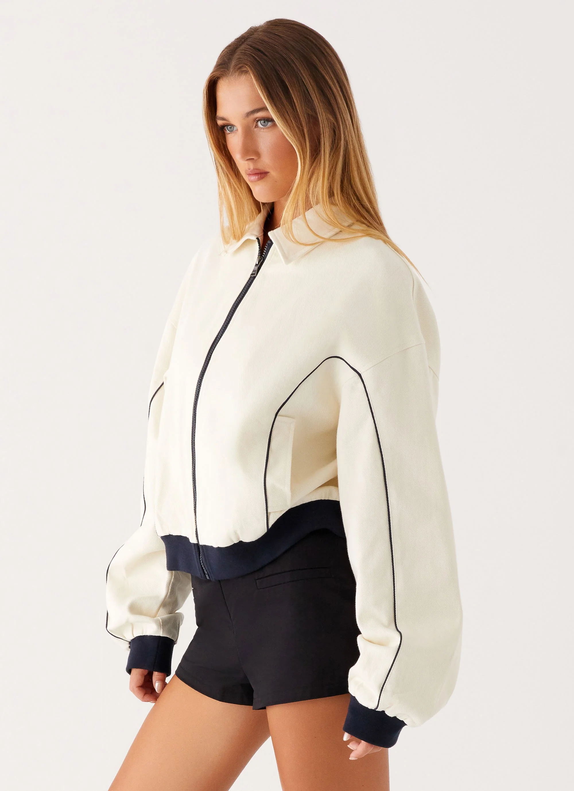 Reese Bomber Jacket - White - Image 3