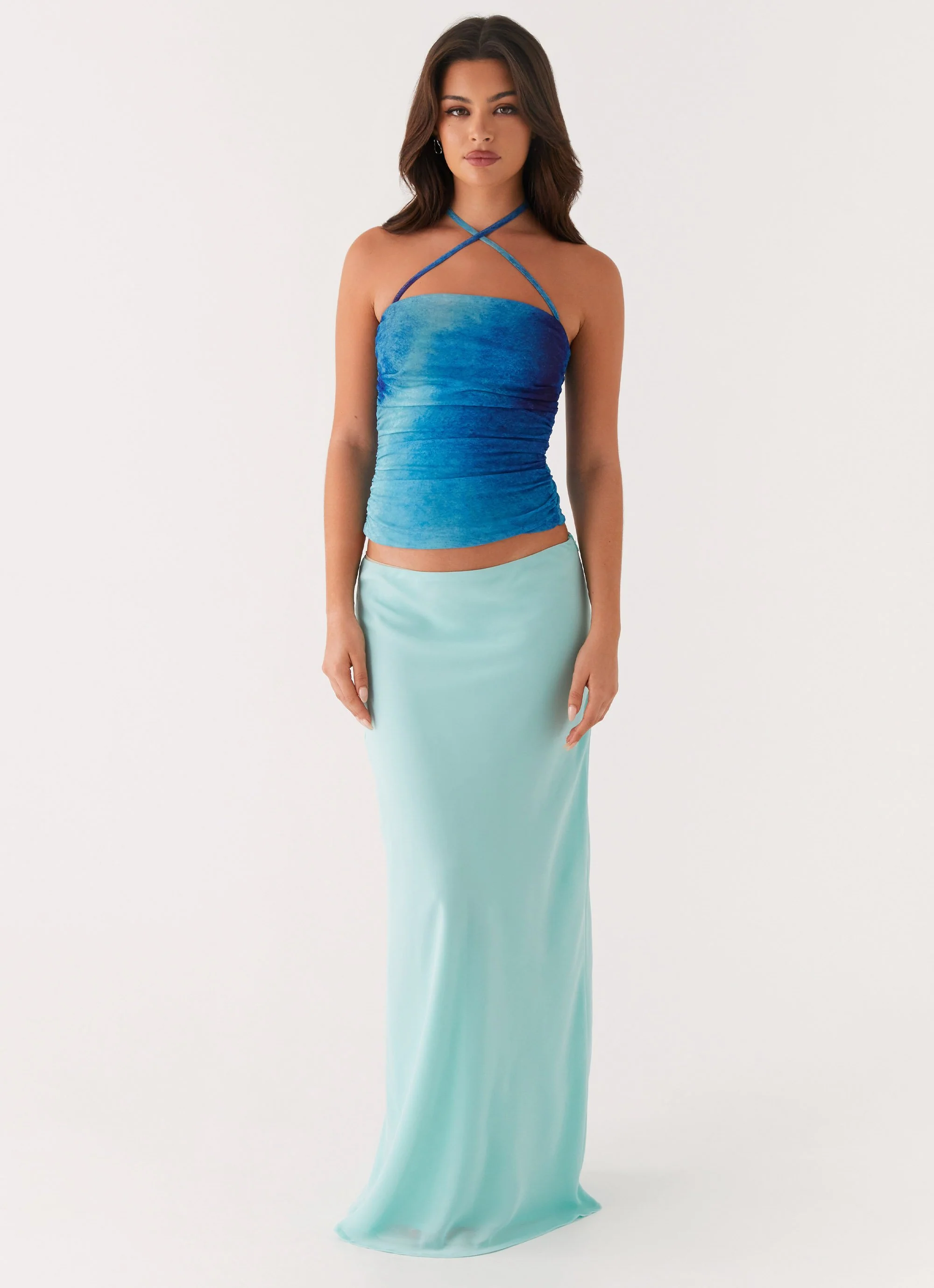 Remedy Halter Top - Blue Tie Dye - Image 2