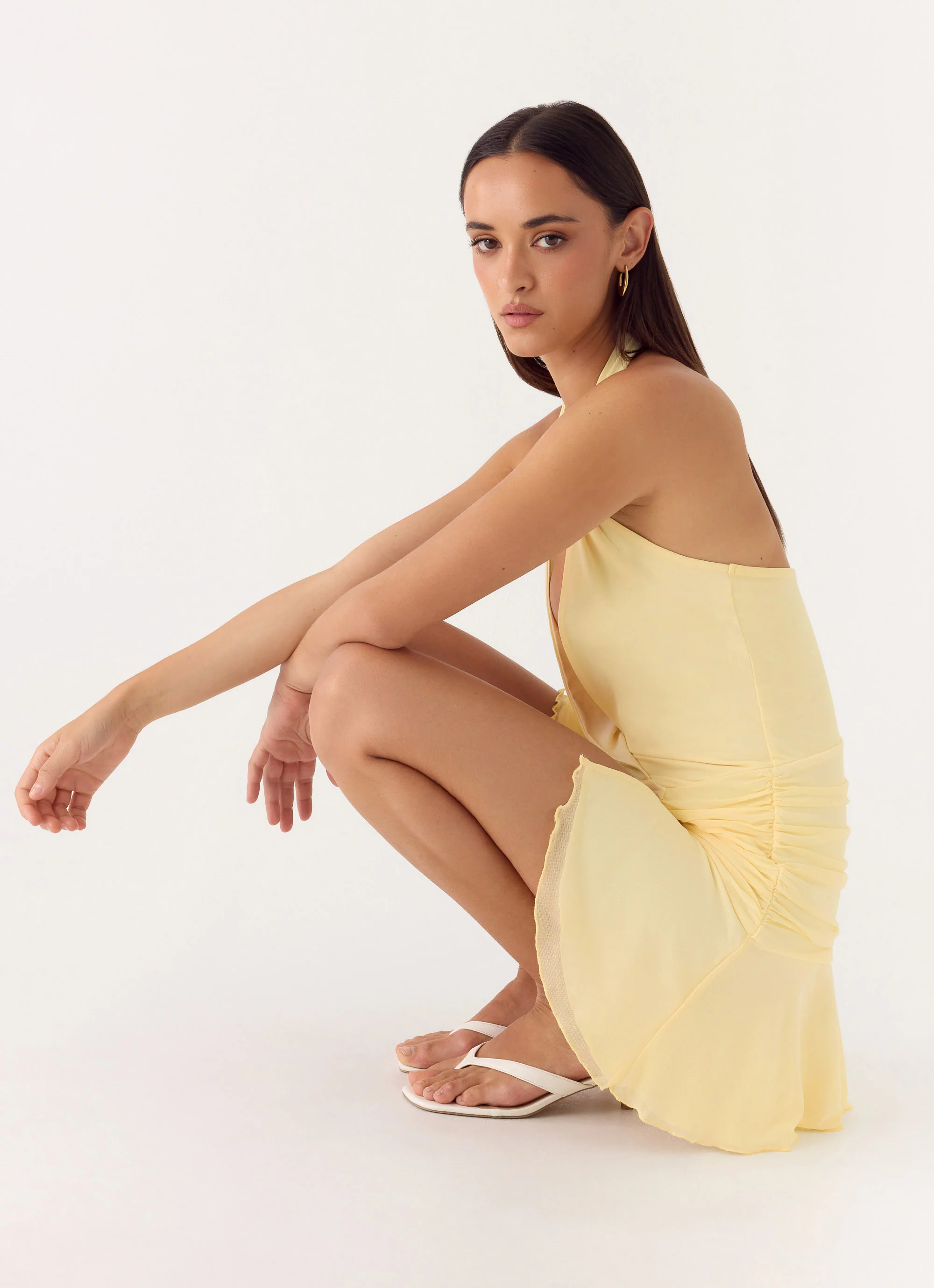 Renata Mini Dress - Lemon - Image 5