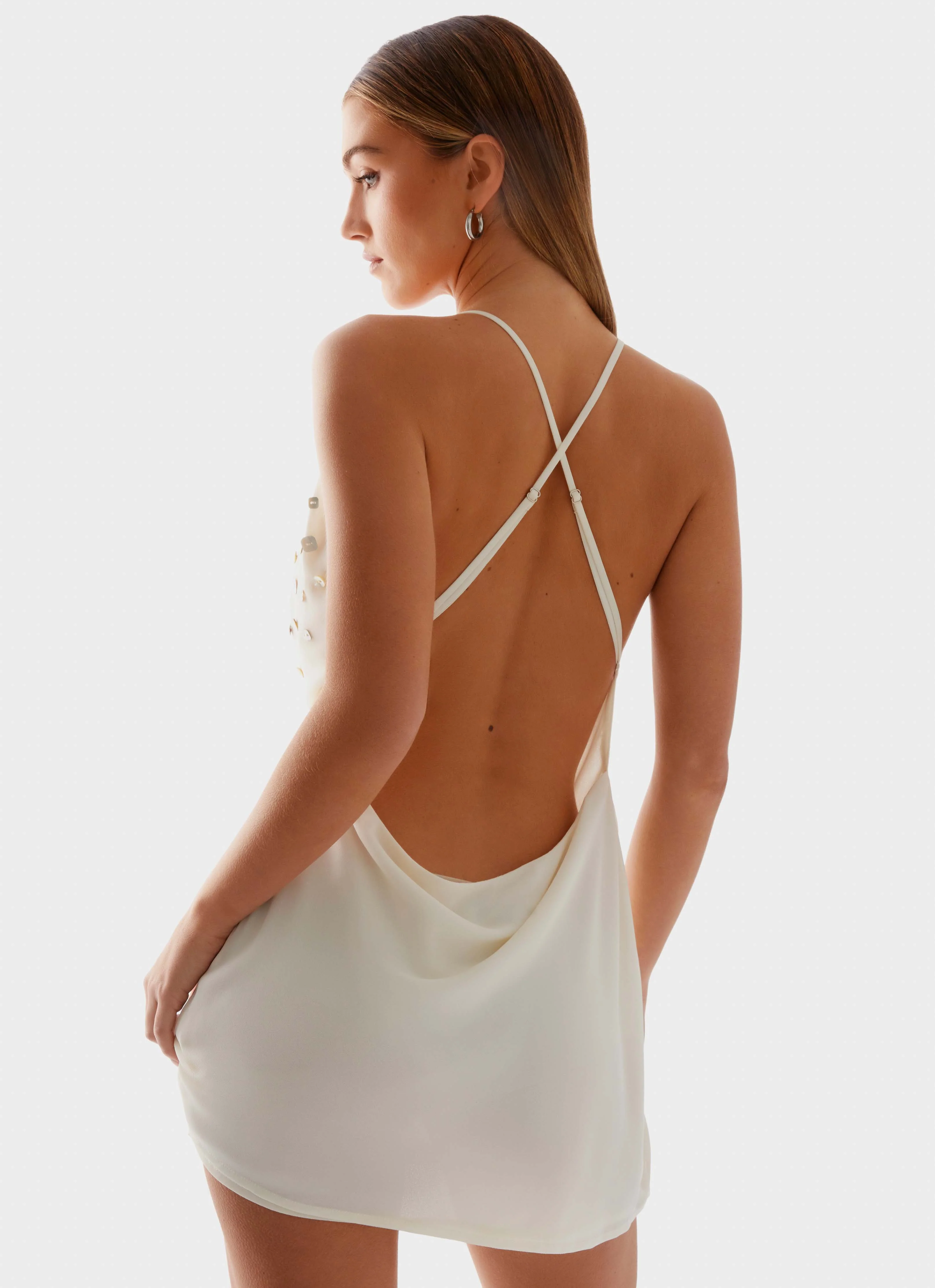 Renegade Feeling Mini Dress - Muted Yellow - Image 3