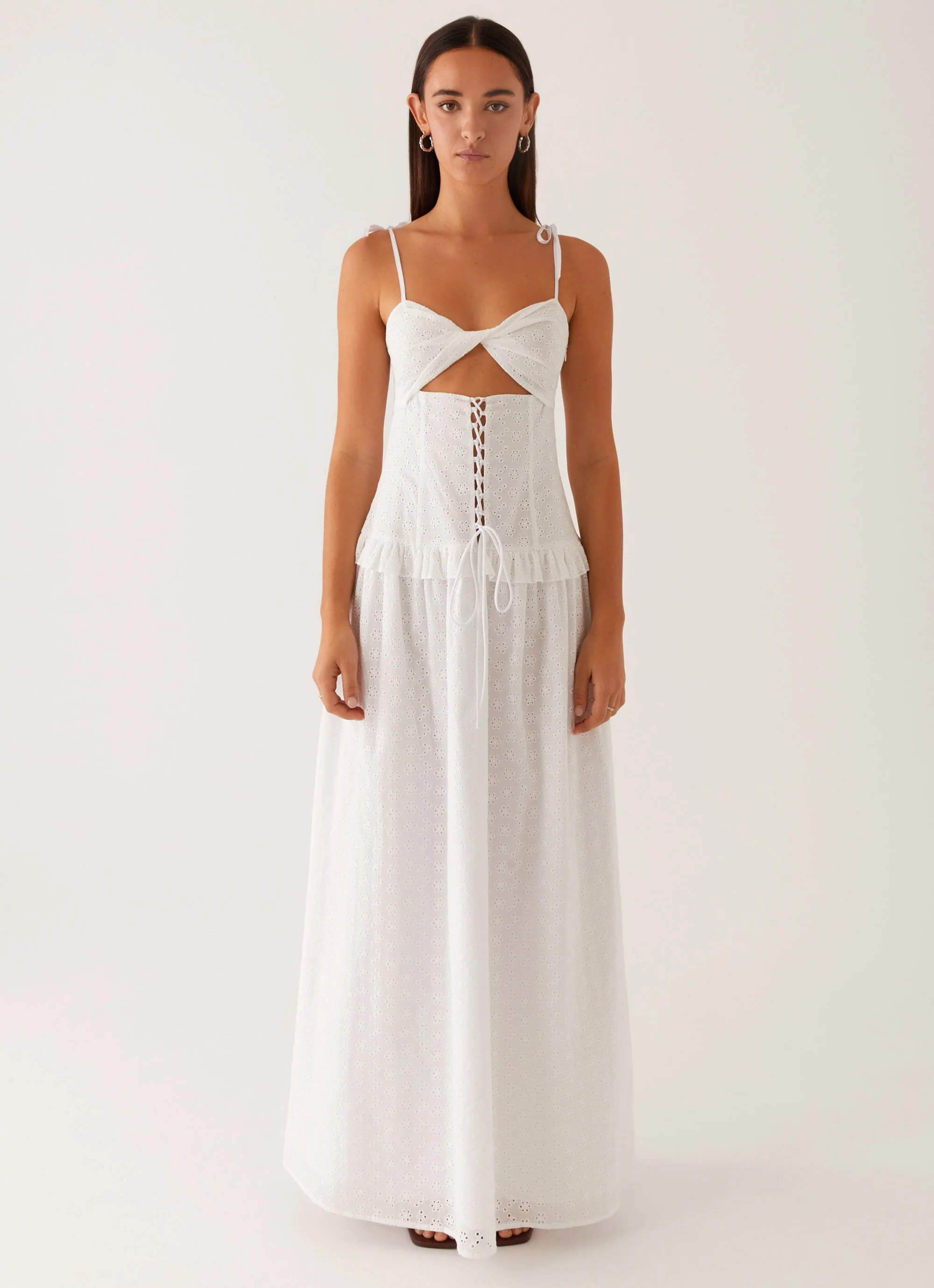 Reveria Twist Maxi Dress - Ivory - Image 2