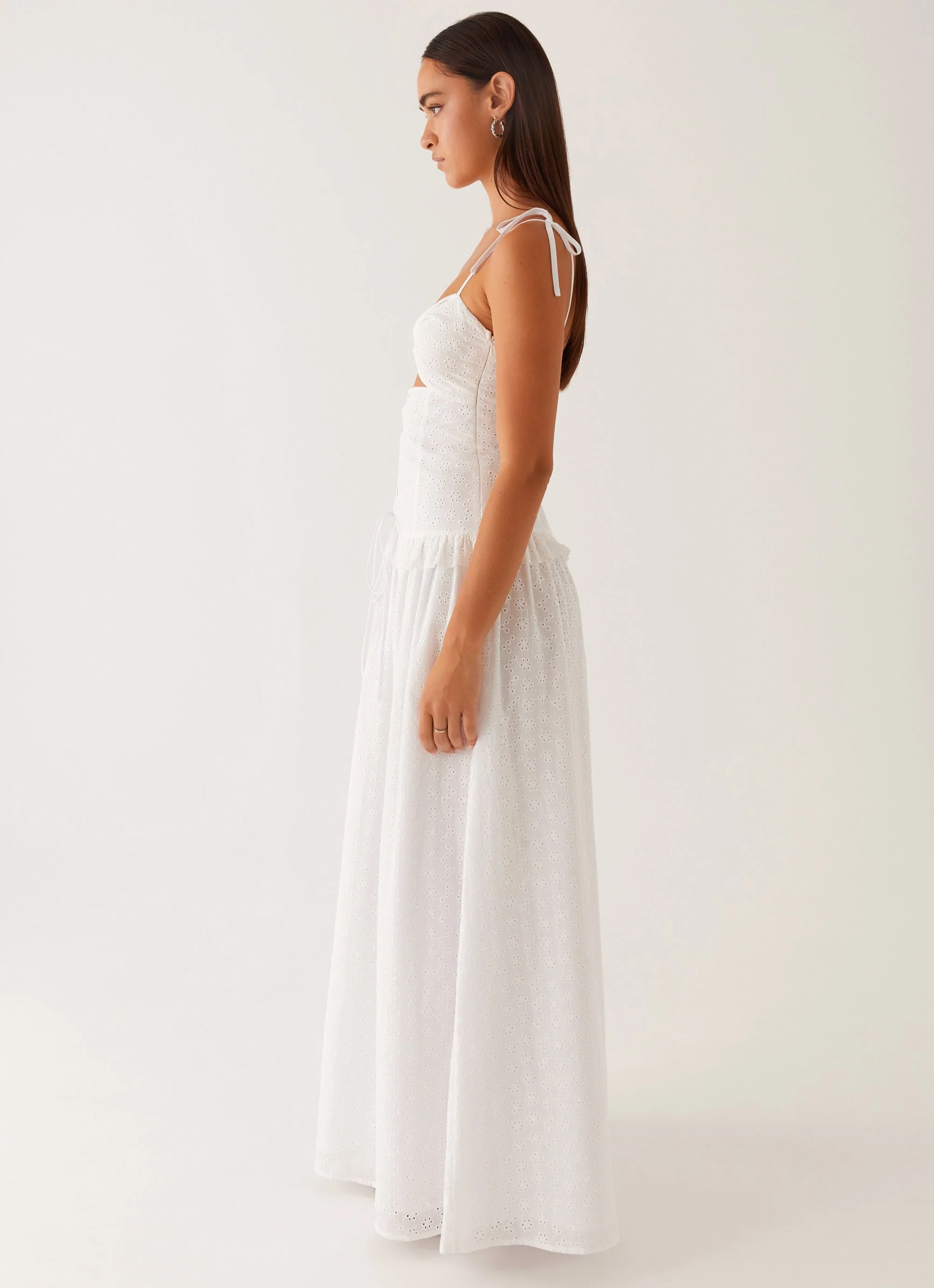 Reveria Twist Maxi Dress - Ivory - Image 3