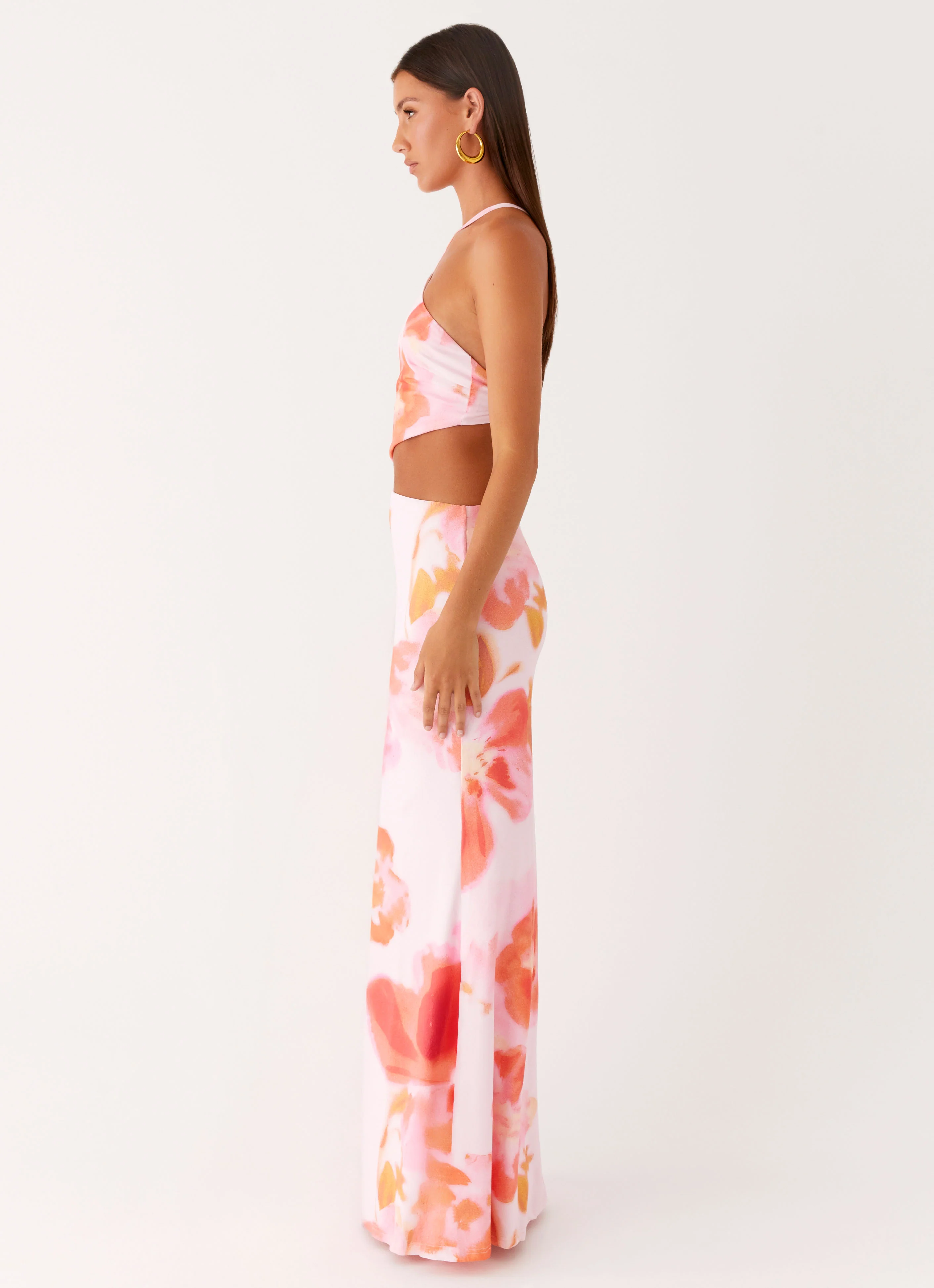 Riano Cut Out Maxi Dress - Blushing Blossom - Image 3