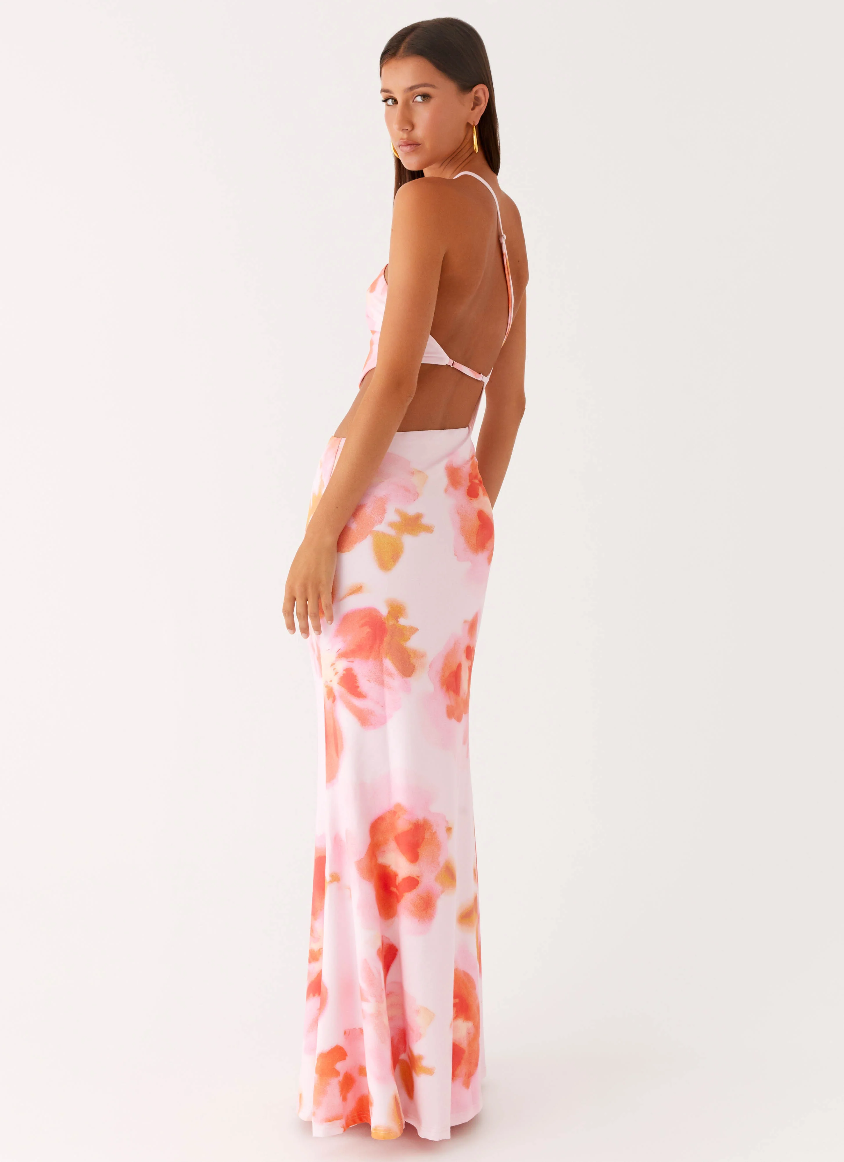 Riano Cut Out Maxi Dress - Blushing Blossom - Image 5