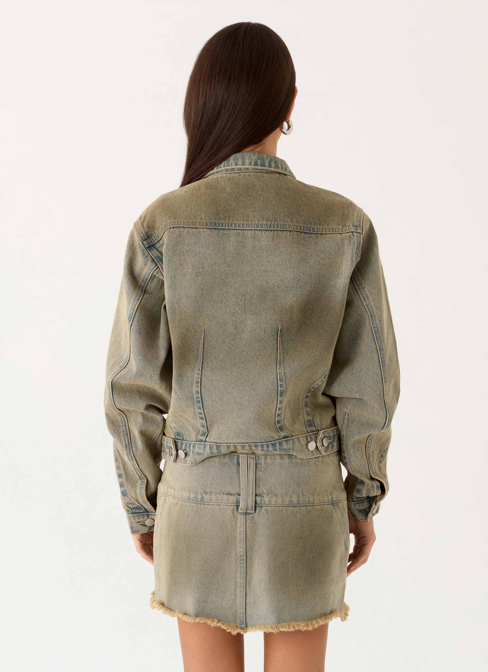 Roman Darts Jean Jacket - Vintage Tan Wash - Image 5