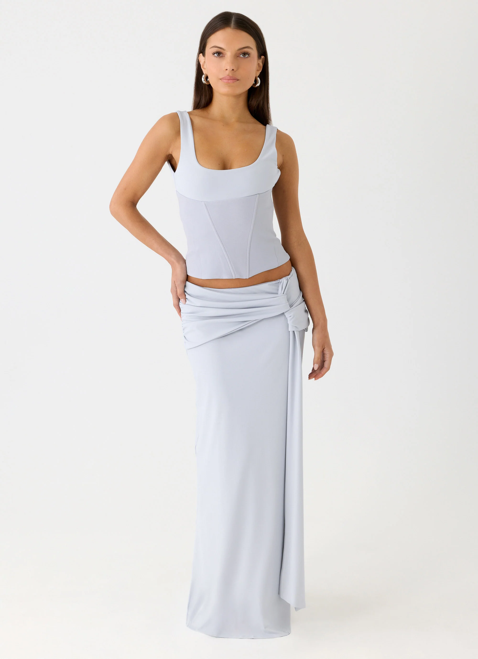Romana Corset Top - Misty Blue - Image 6