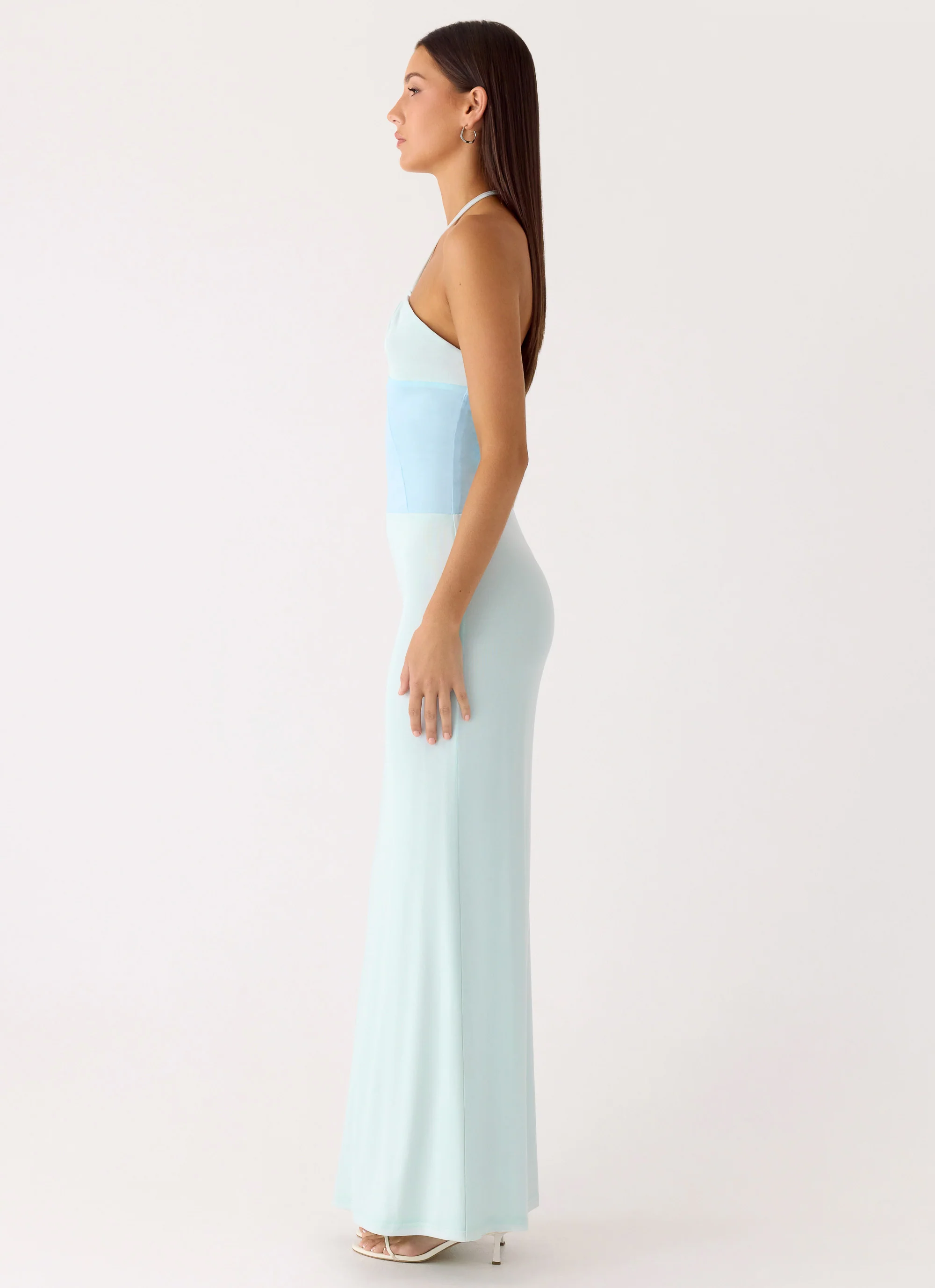 Romilly Mesh Maxi Dress - Teal - Image 3