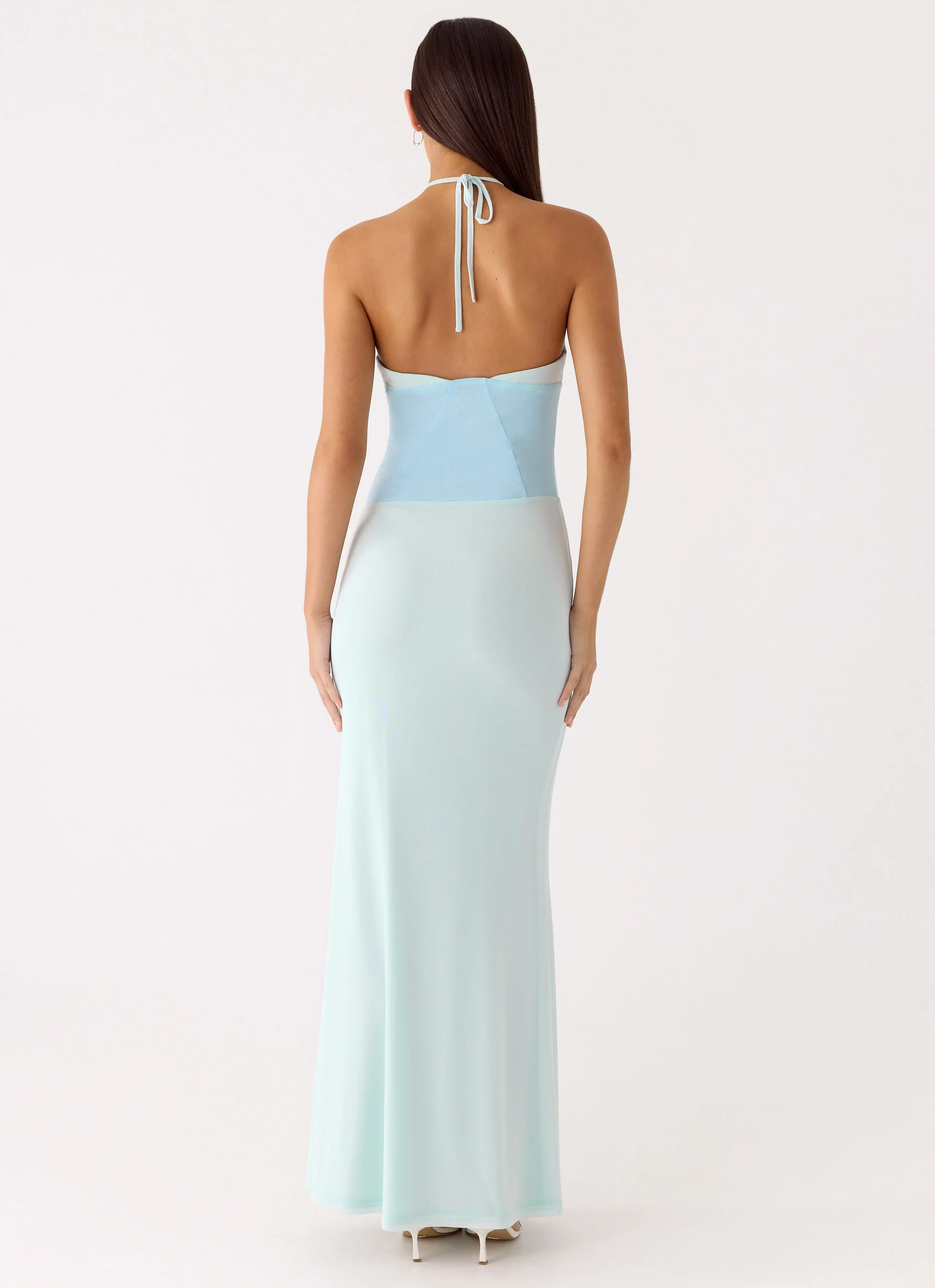 Romilly Mesh Maxi Dress - Teal - Image 4