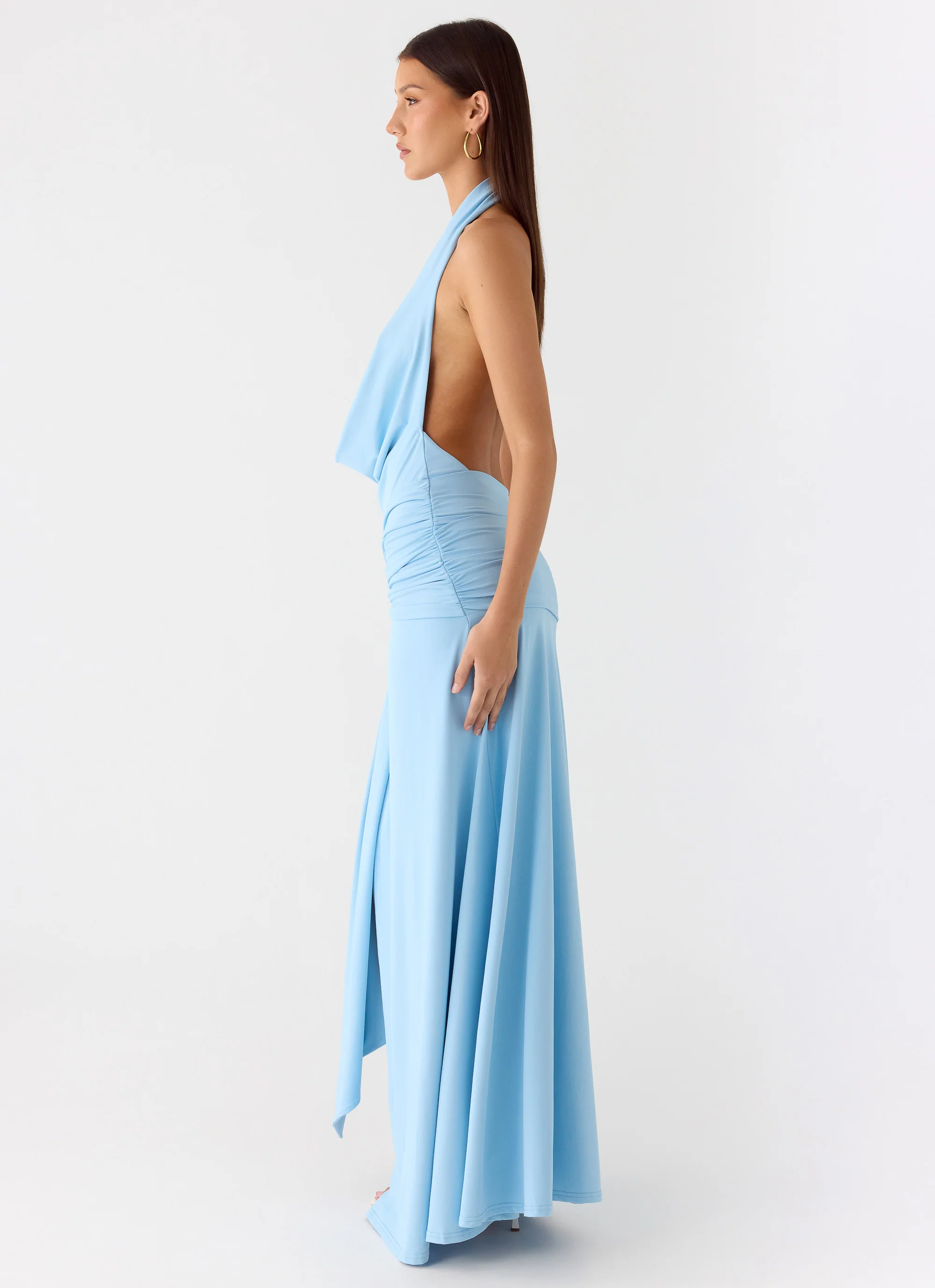 Rowan Ray Cowl Maxi Dress - Blue - Image 2