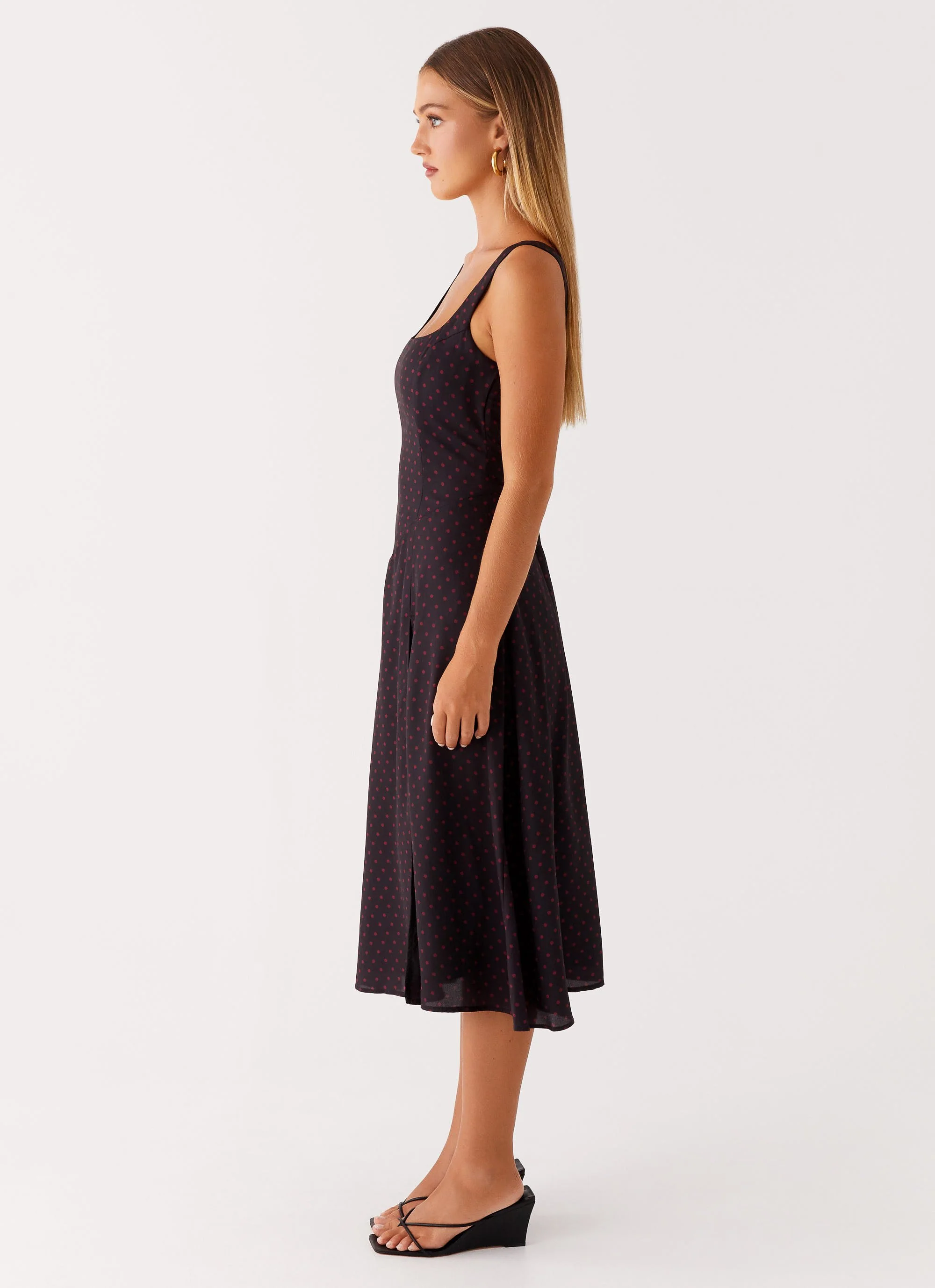 Rowyn Midi Dress - Black Polka Dot - Image 3