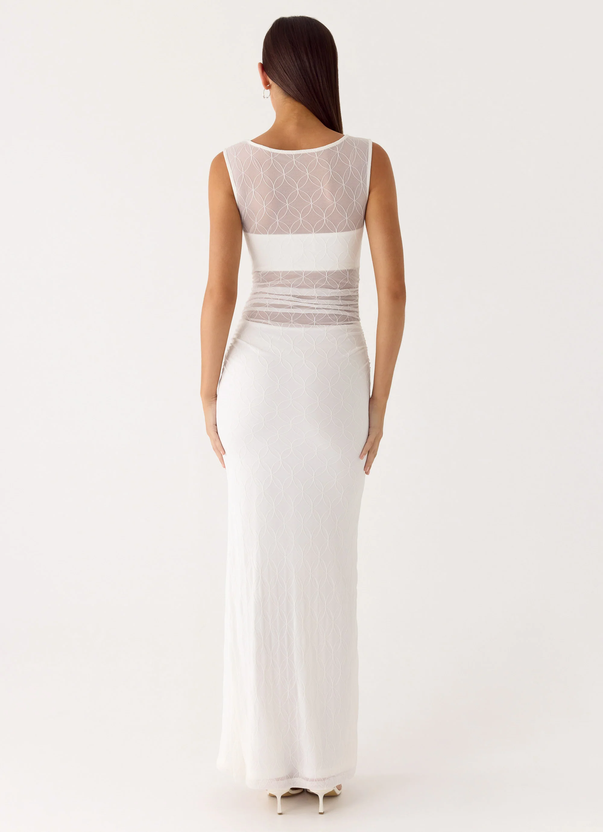 Sabre Maxi Dress - White - Image 3
