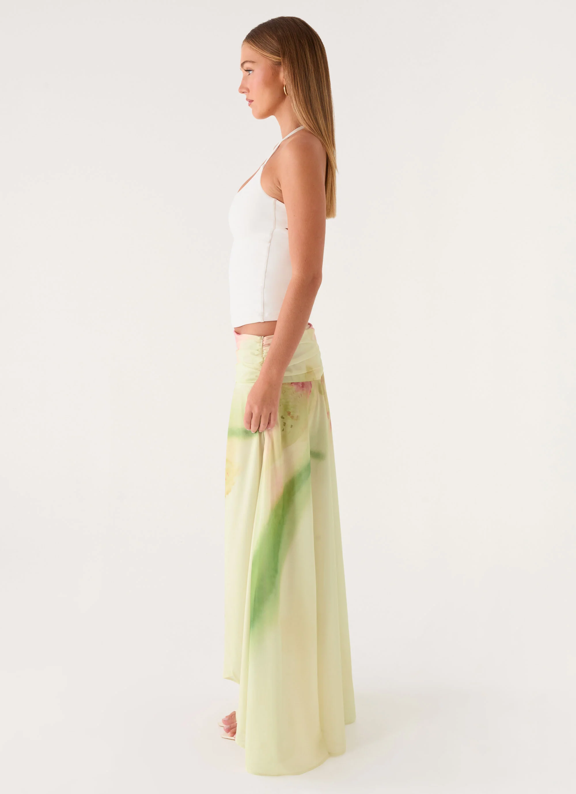 Sadona Asymmetric Maxi Skirt - Soft Lily - Image 4