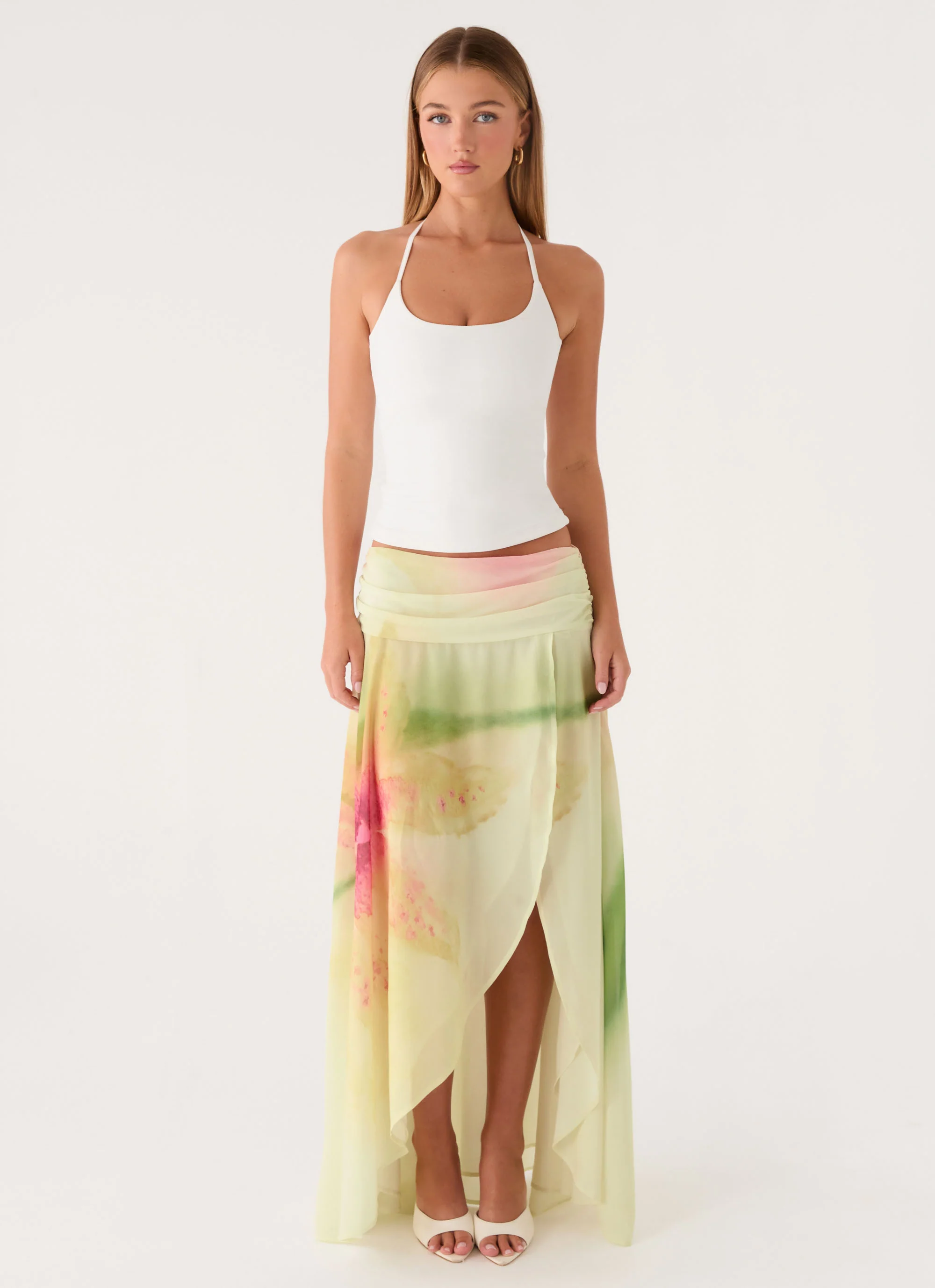 Sadona Asymmetric Maxi Skirt - Soft Lily - Image 5