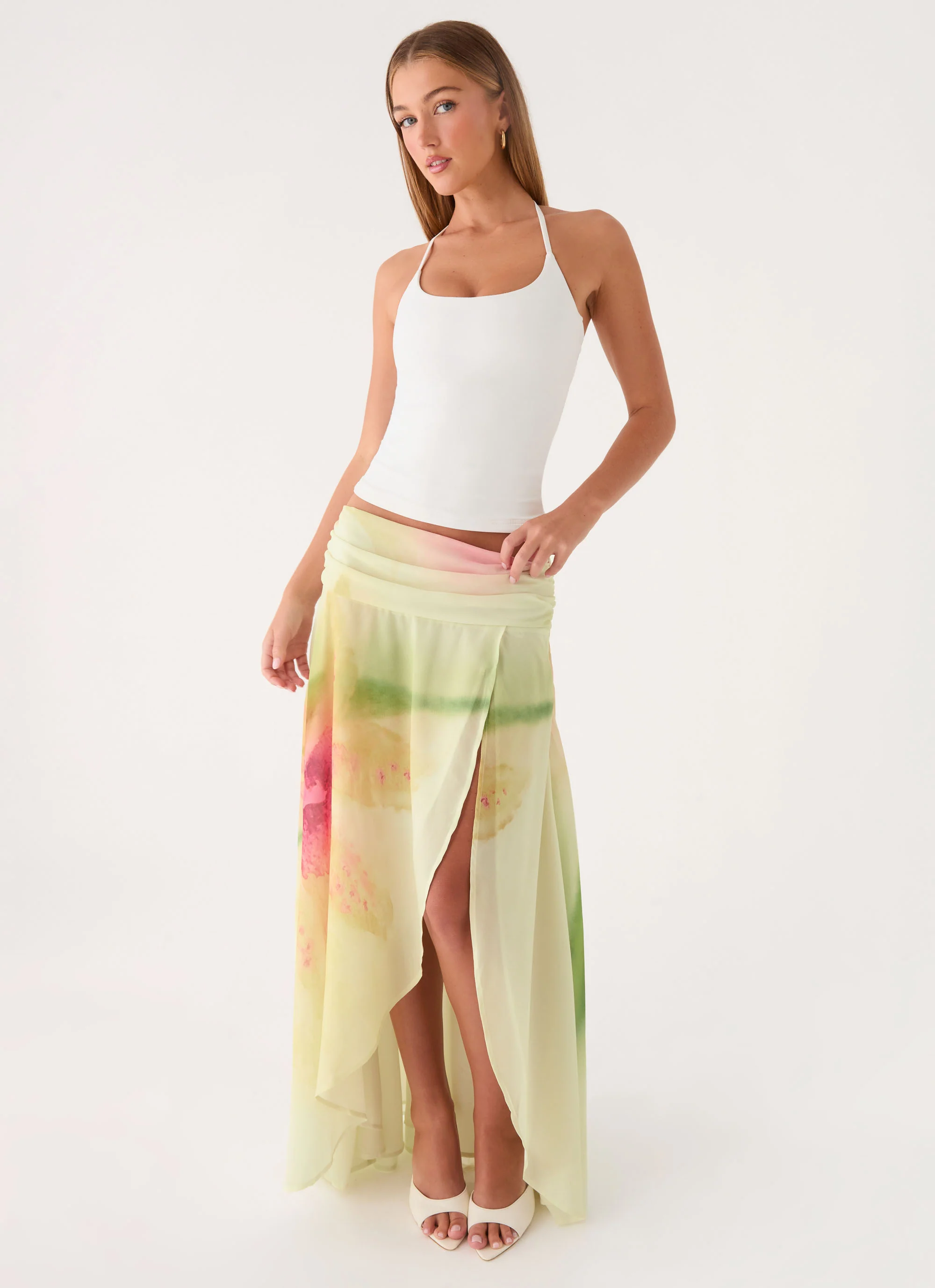 Sadona Asymmetric Maxi Skirt - Soft Lily - Image 6