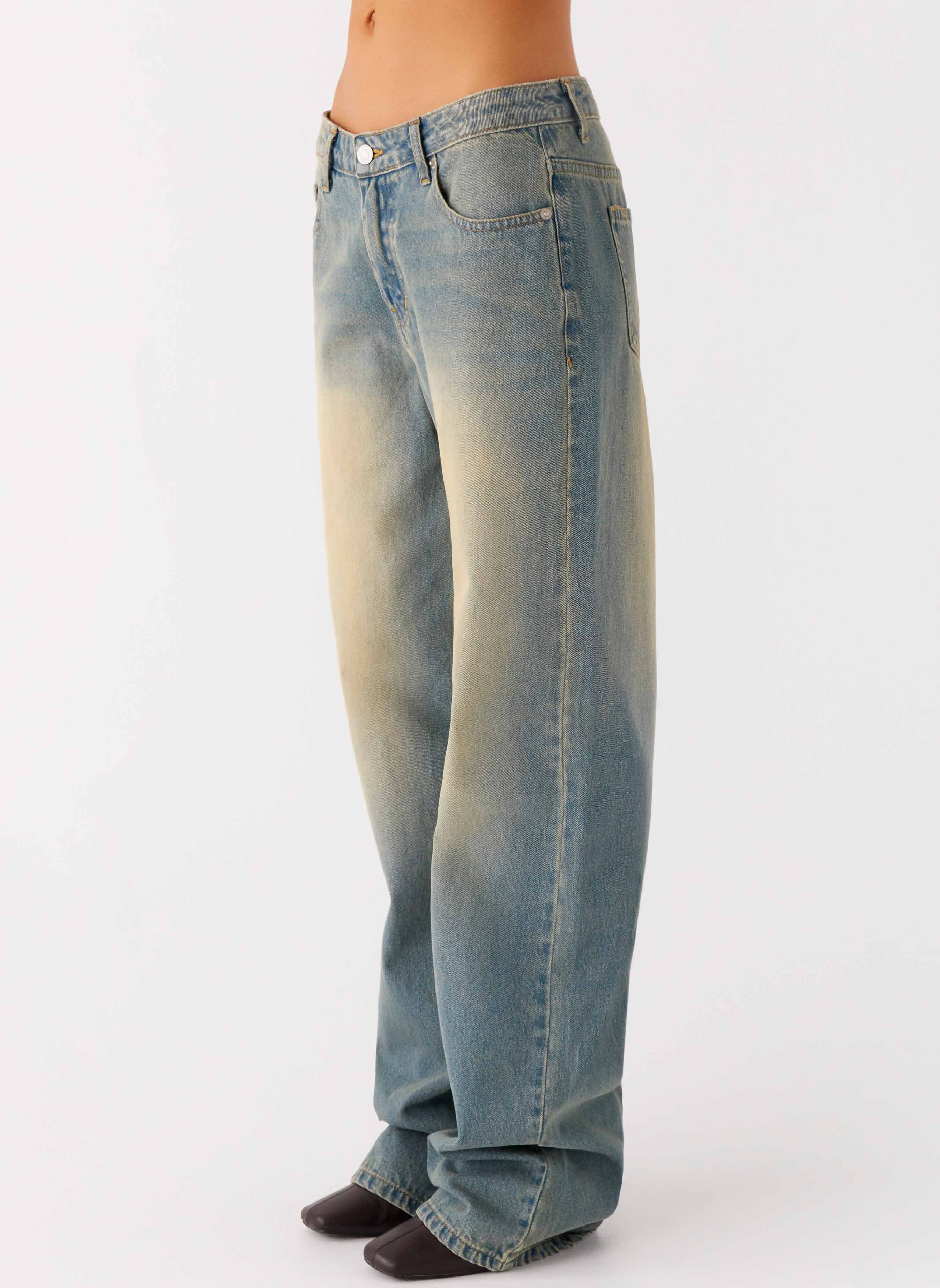 San Diego Straight Leg Denim Jeans - Blue Wash - Image 3
